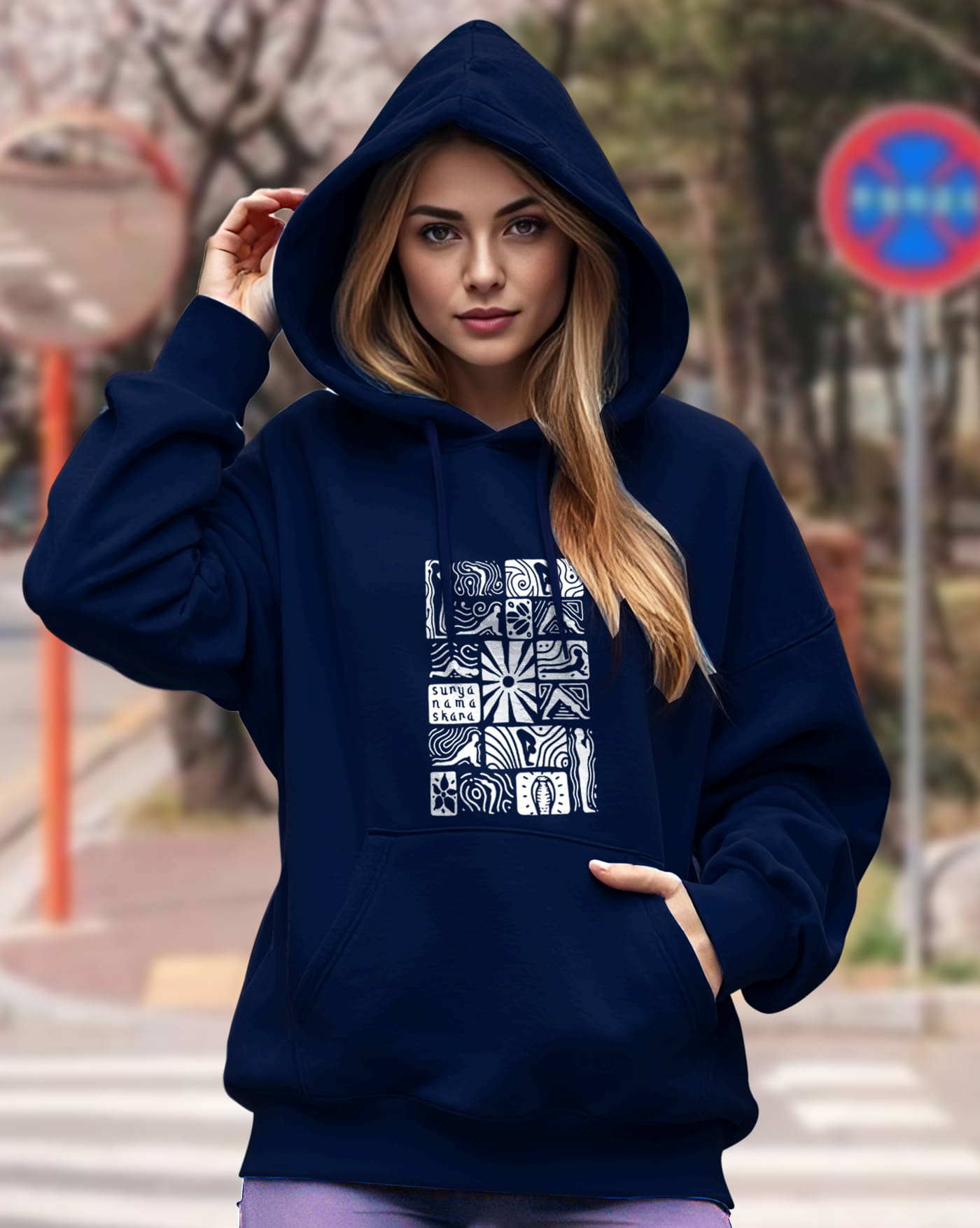 AUSK Women Fleece Hooded Sweatshirt For Light Winters ( Blue ) AUSK Women Fleece Hooded Sweatshirt For Light Winters ( Blue )
