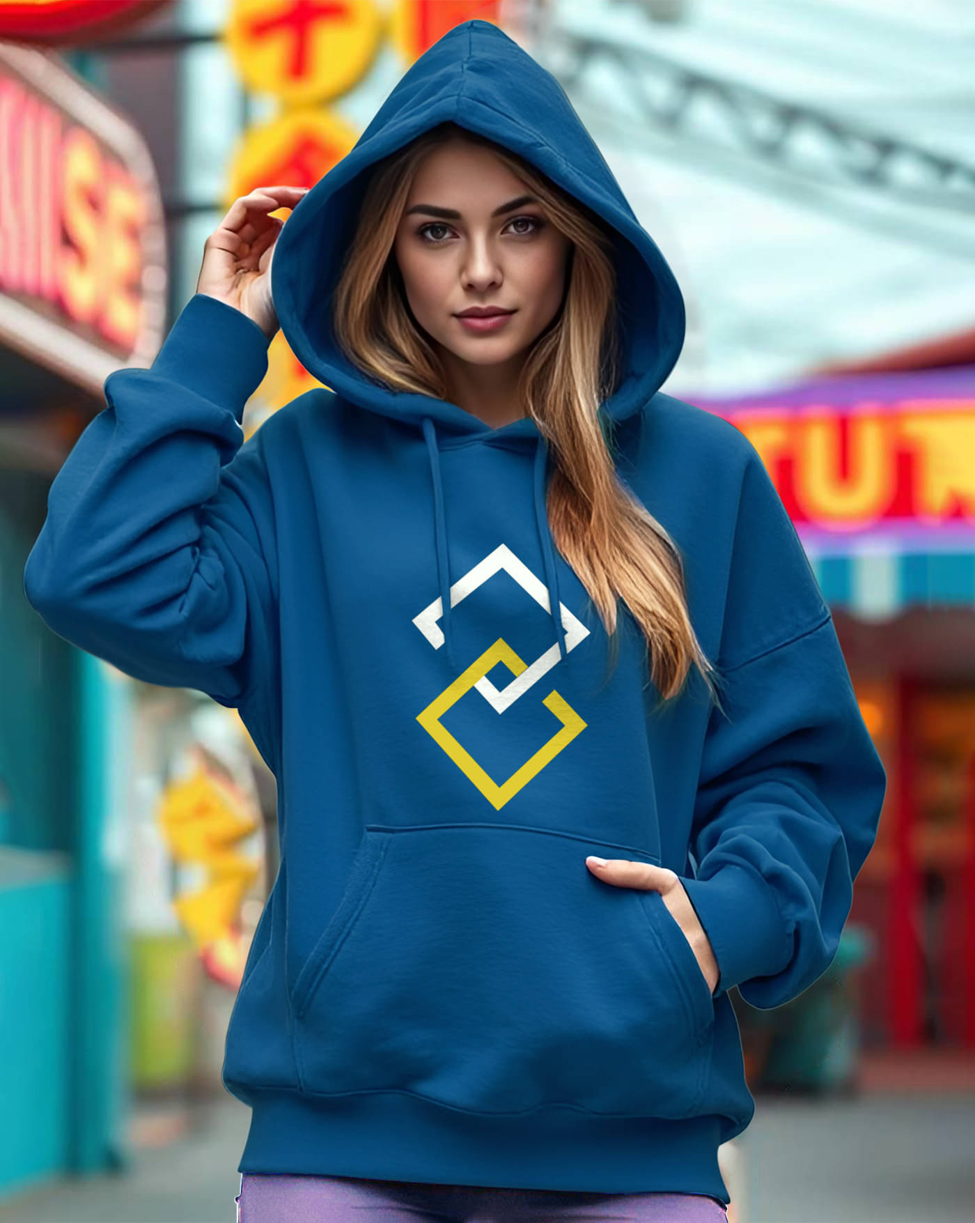     			AUSK Women Fleece Hooded Sweatshirt For Light Winters ( Turquoise )