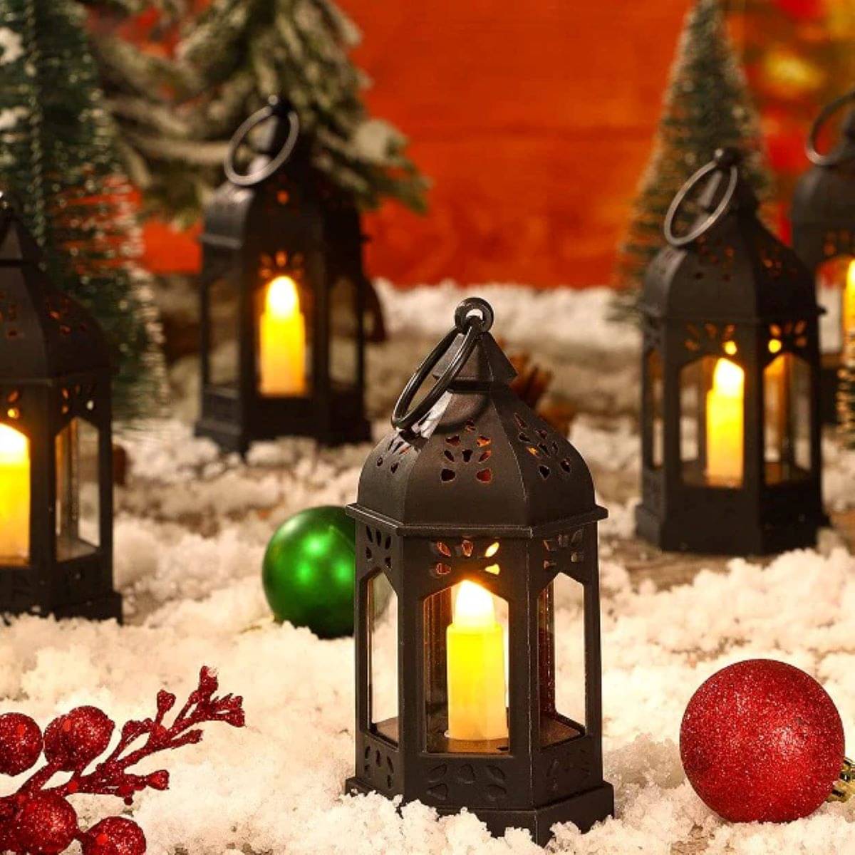     			Adorazone Black LED Tea Light Candle 10 cm ( Pack of 3 )