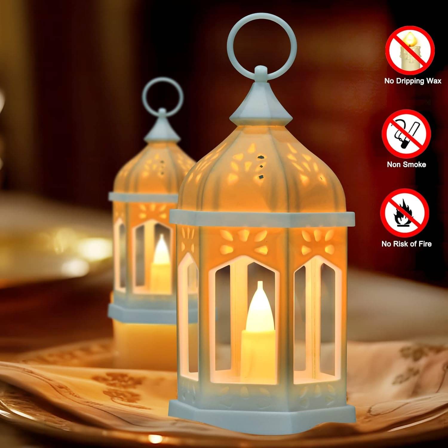     			Adorazone White LED Tea Light Candle 10 cm ( Pack of 3 )