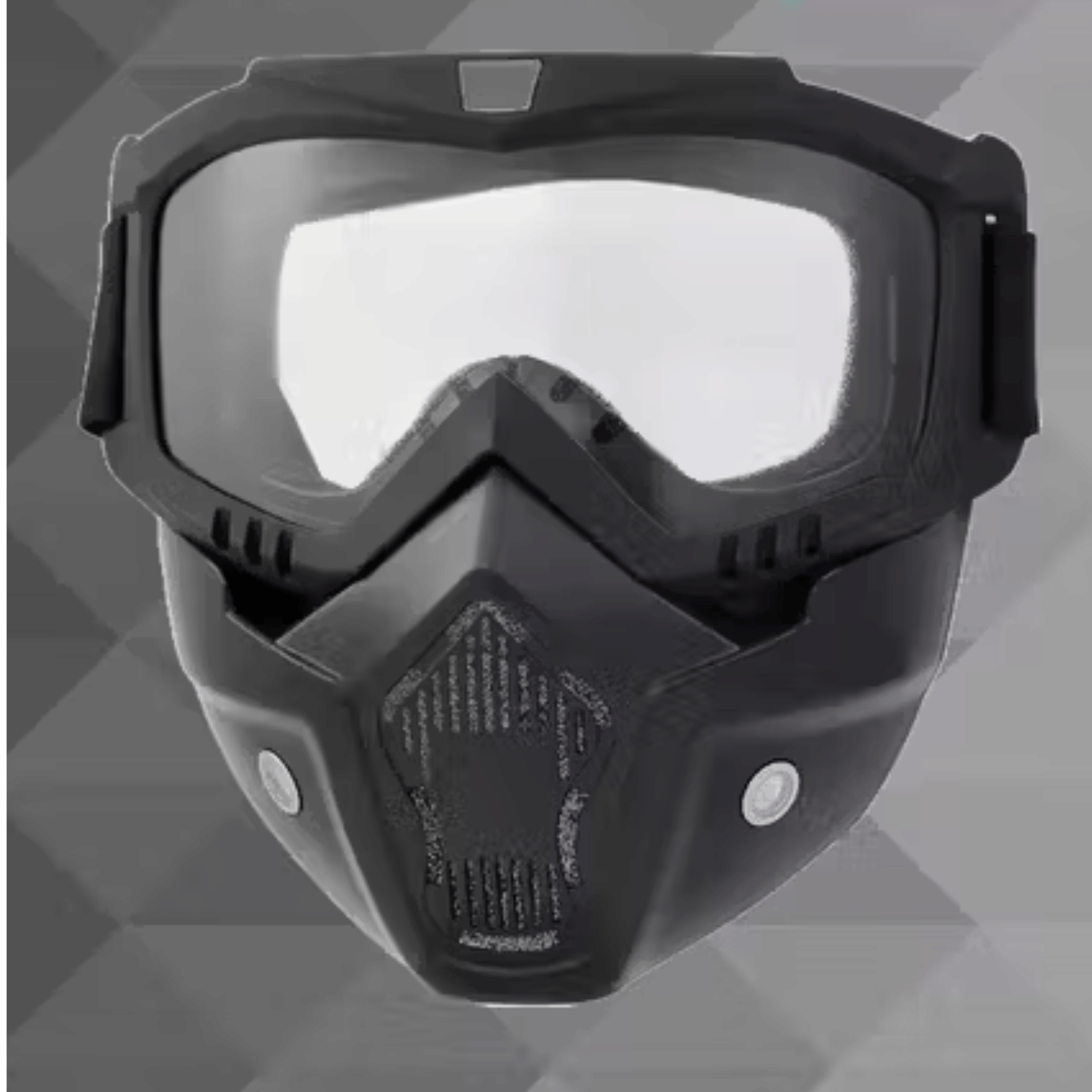     			Aksmit Motorcycle Helmet Riding Goggles Glasses With Removable Face Mask,Detachable -proof Warm Goggles Mouth Filter Adjustable Non-slip Strap Vintage Fight Motocross Eyewear ( Transparent )