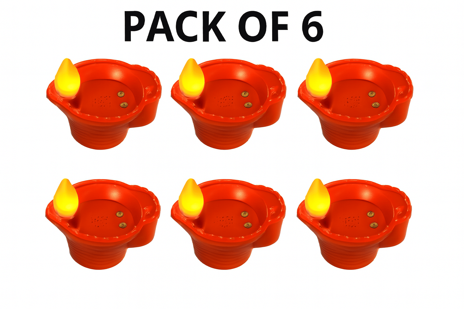     			Amvi Plastic Diwali Diya - Pack of 6