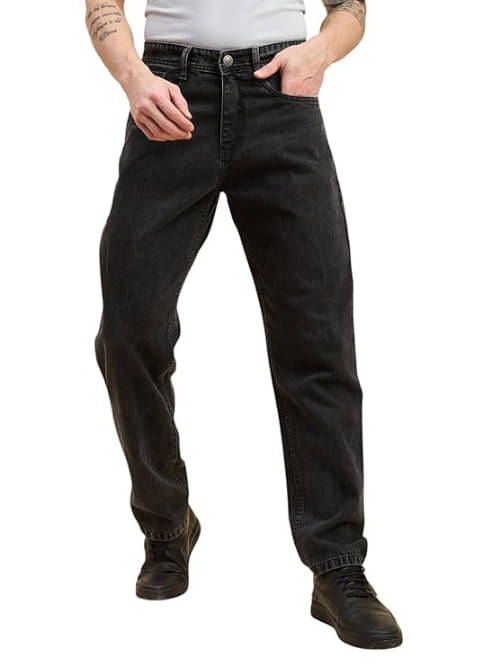 AngelFab Relaxed Clean Look Men's Jeans - Black ( Pack of 1 ) AngelFab Relaxed Clean Look Men's Jeans - Black ( Pack of 1 )