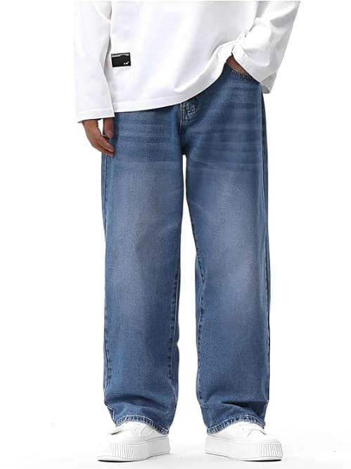     			AngelFab Relaxed Clean Look Men's Jeans - Light Blue ( Pack of 1 )