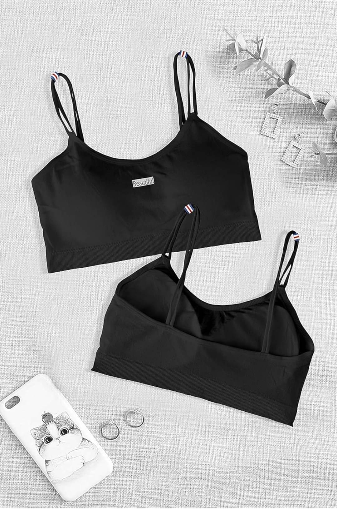     			Aura textiles Pack of 1 Cotton Removable Padding T-Shirt Bra For Women ( Black )