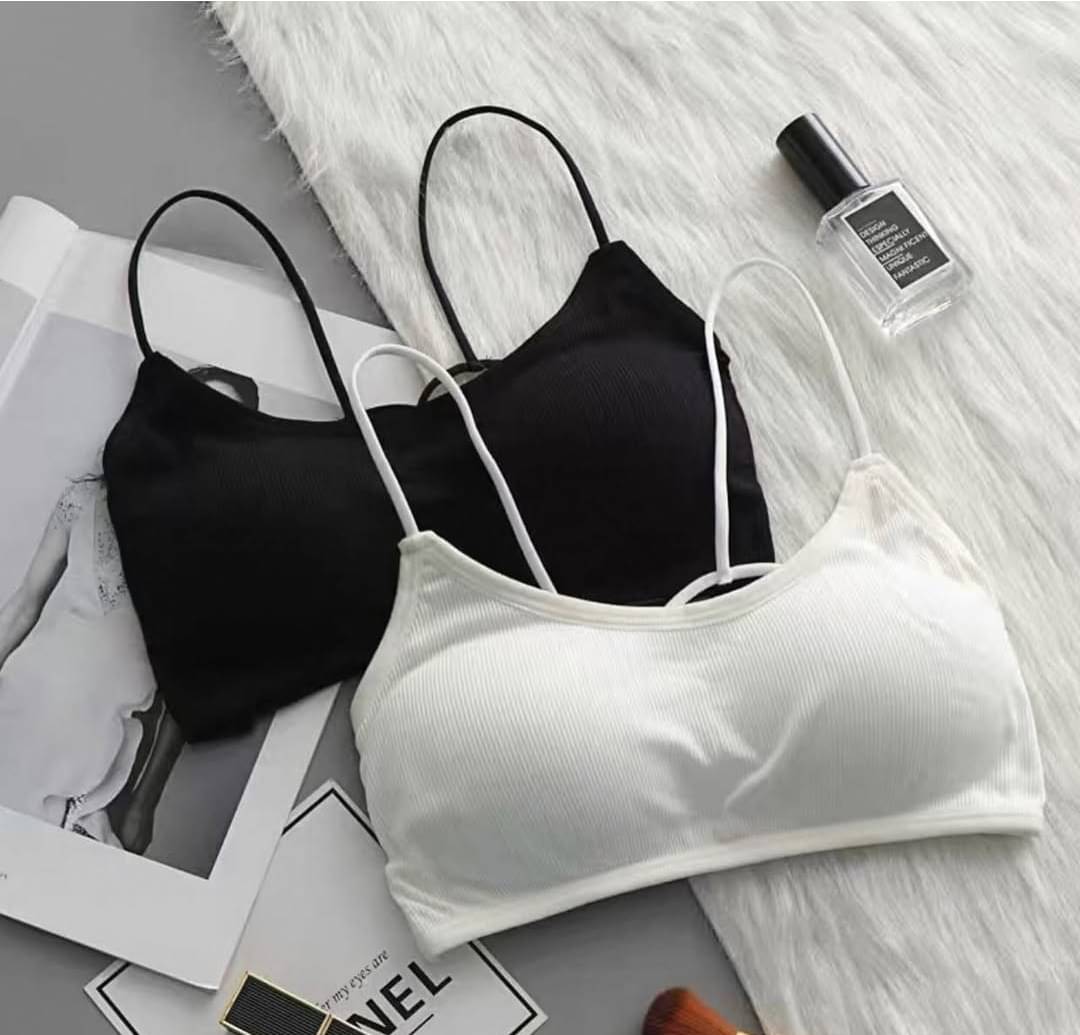 Aura textiles Pack of 2 Cotton Removable Padding Bralette Bra For Women ( Black,Off White ) Aura textiles Pack of 2 Cotton Removable Padding Bralette Bra For Women ( Black,Off White )