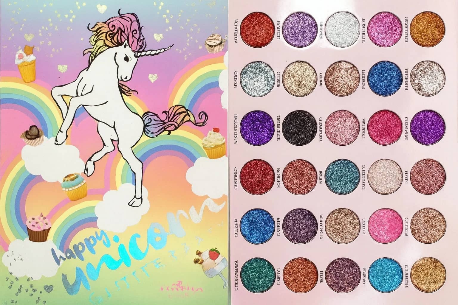 BLUSHIS Professional Gelanzi Party Like a Glittery Unicorn Shimmery Multicolor Eyeshadow Palette, 100gms - Makeup - Eyes | Buy online on ZillyBuy