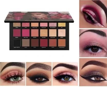 BLUSHIS Nude Eyeshadow Palette 18 shades Multicolor Matte & Shimmery Finish - Makeup - Eyes | Buy online on ZillyBuy