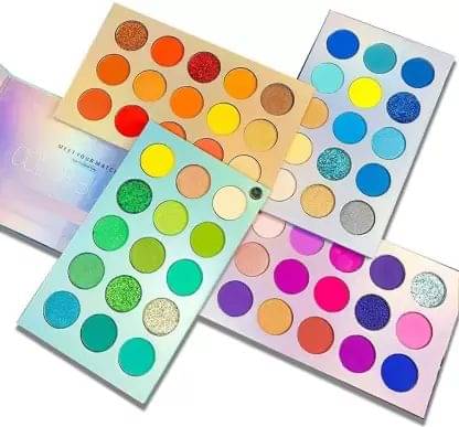 BLUSHIS Beauty Glazed Eyeshadow Palette 60 Colors Mattes And Shimmers High Pigmented Color Palette     			BLUSHIS Beauty Glazed Eyeshadow Palette 60 Colors Mattes And Shimmers High Pigmented Color Palette