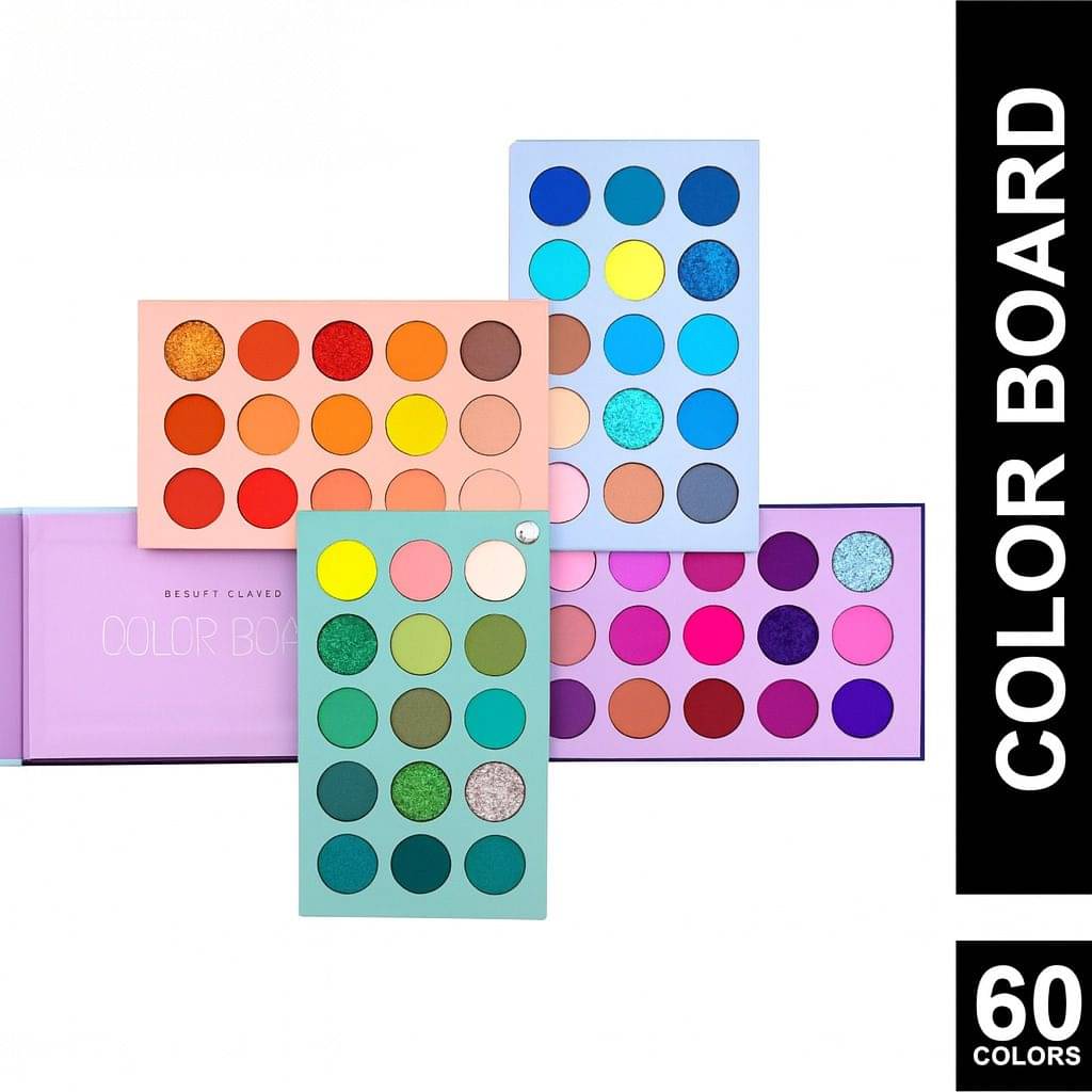 BLUSHIS Beauty Glazed Eyeshadow Palette 60 Colors Mattes And Shimmers High Pigmented Color Palette     			BLUSHIS Beauty Glazed Eyeshadow Palette 60 Colors Mattes And Shimmers High Pigmented Color Palette
