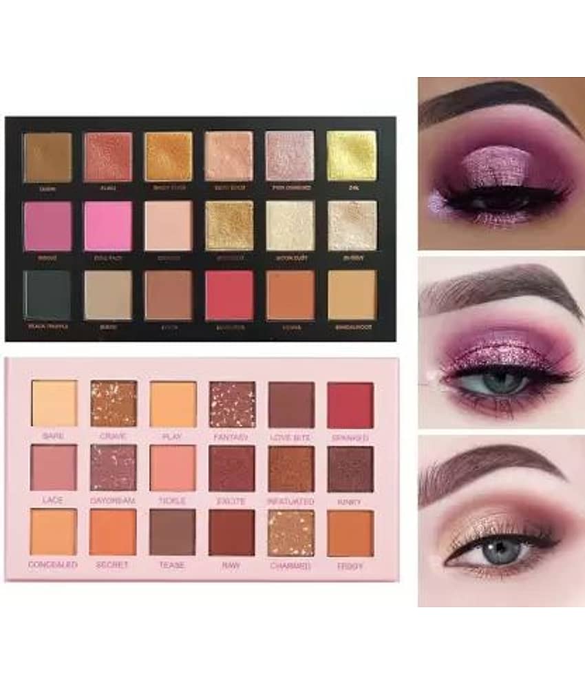 BLUSHIS Beauty Dark and Nude Multicolor Highly Pigmented Eyeshadow Palette Combo Set 36 Shades - Makeup - Eyes | Buy online on ZillyBuy