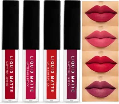 Beauty Women Multi Matte Smudge Free Liquid Lipstick ( Pack of 4 )