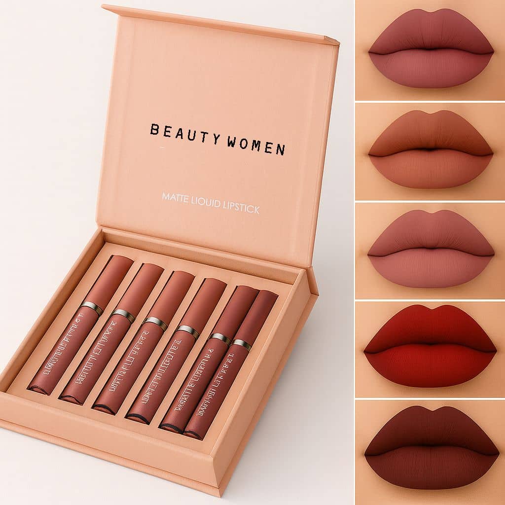Beauty Women Multi Matte Smudge Free Liquid Lipstick ( Pack of 6 )