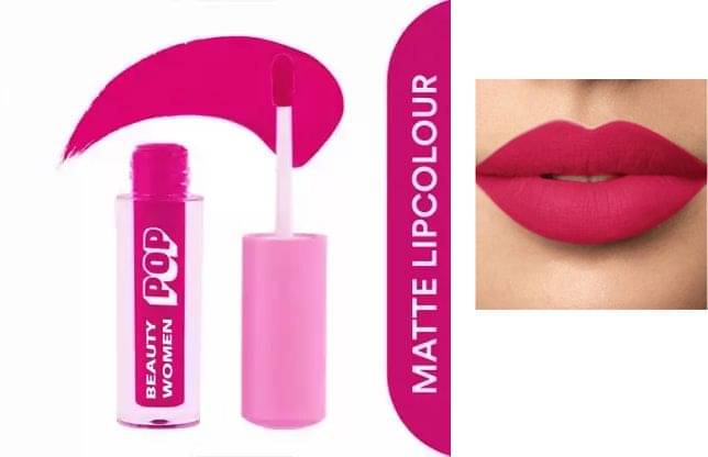     			Beauty Women Pink Matte Smudge Free Liquid Lipstick ( Pack of 1 )