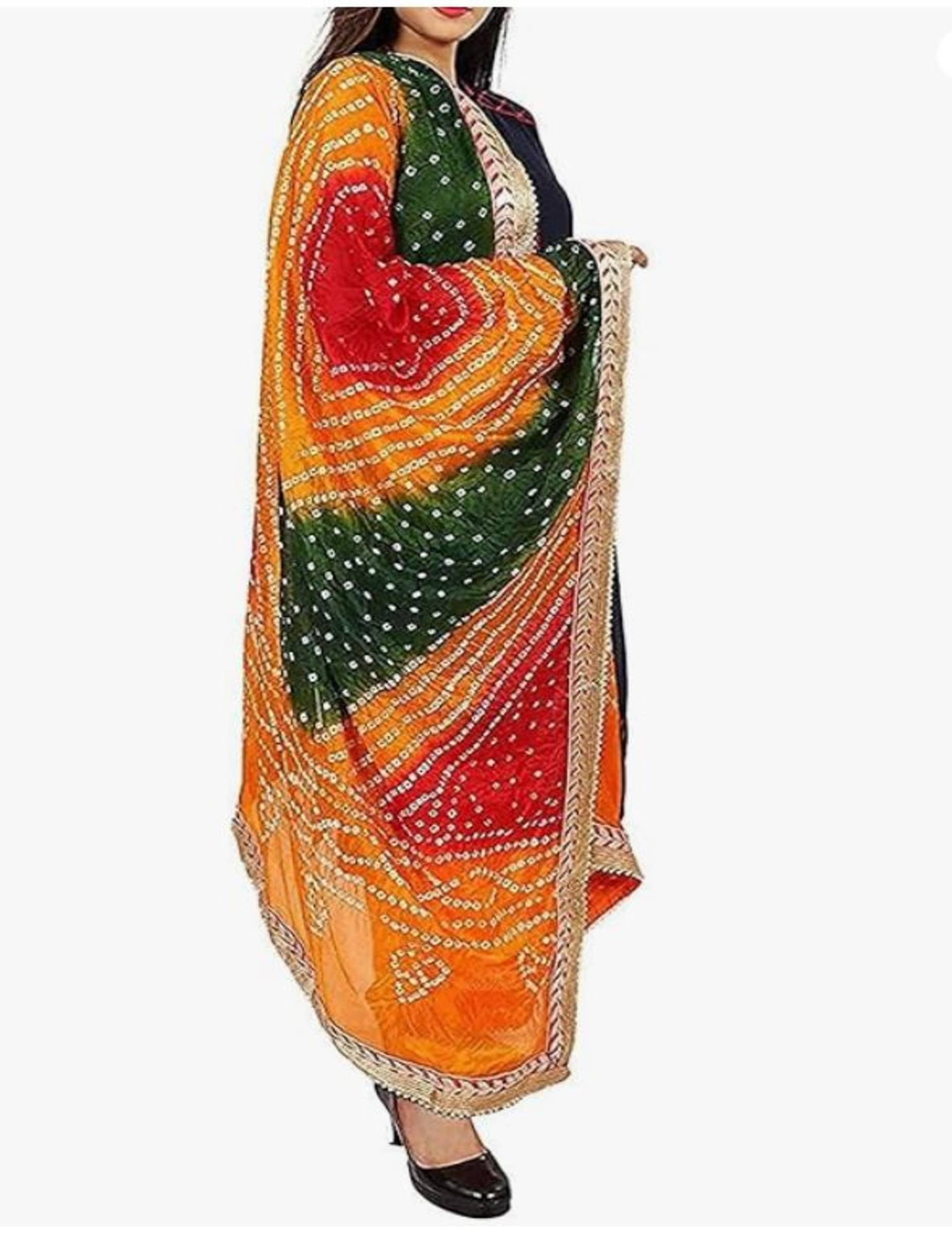     			Blushe Silk Blend Women Dupatta ( Multicoloured , Pack of 1 )
