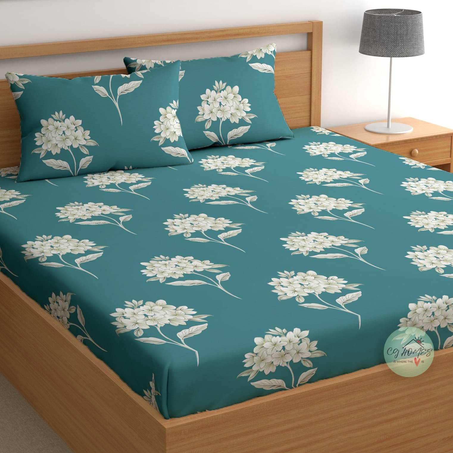 CG HOMES Cotton 1 Double Bedsheet with 2 Pillow Covers ( Turquoise ) CG HOMES Cotton 1 Double Bedsheet with 2 Pillow Covers ( Turquoise )