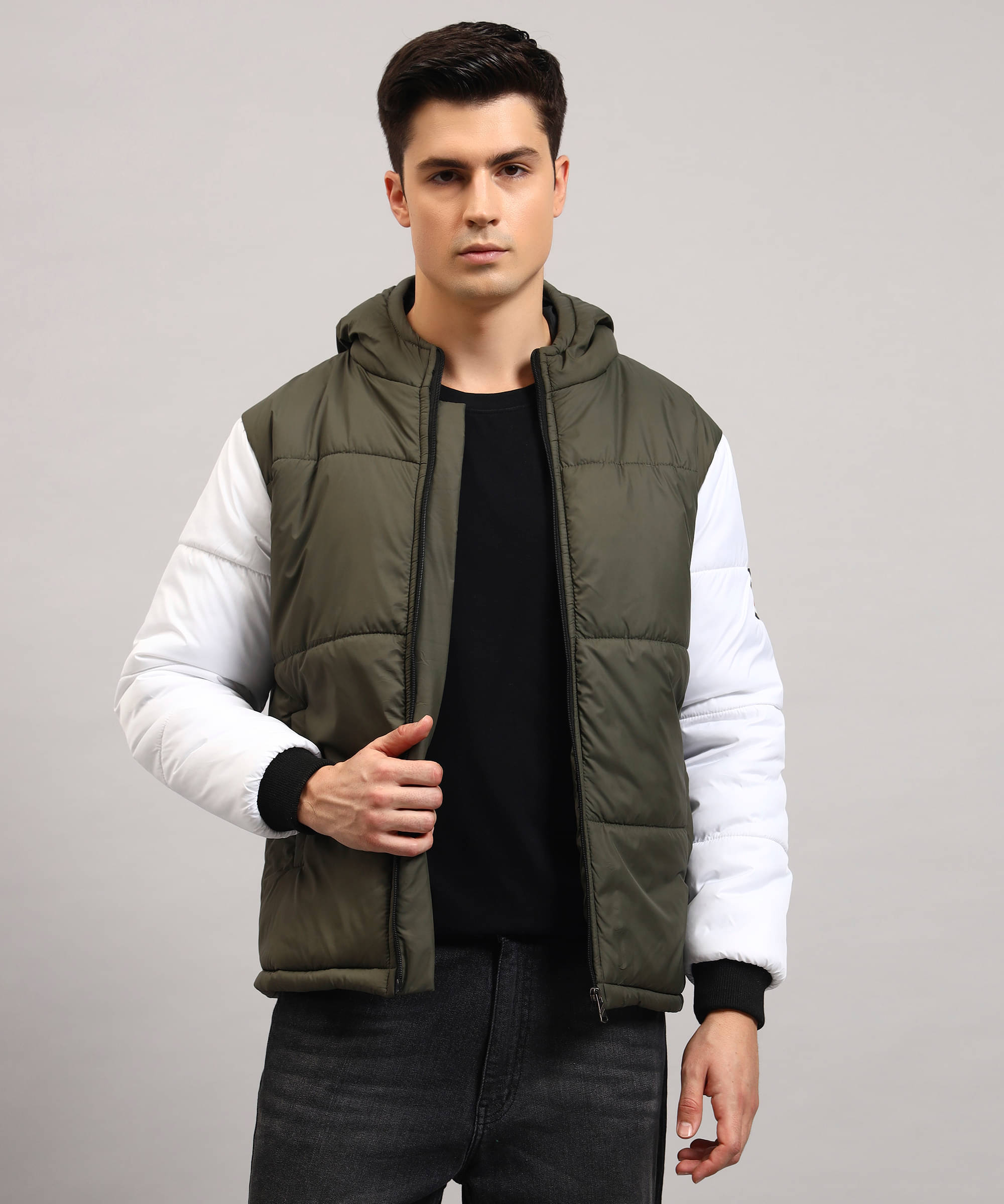     			Christy World Nylon Men's Quilted & Bomber Jacket - Dark Green ( Pack of 1 )