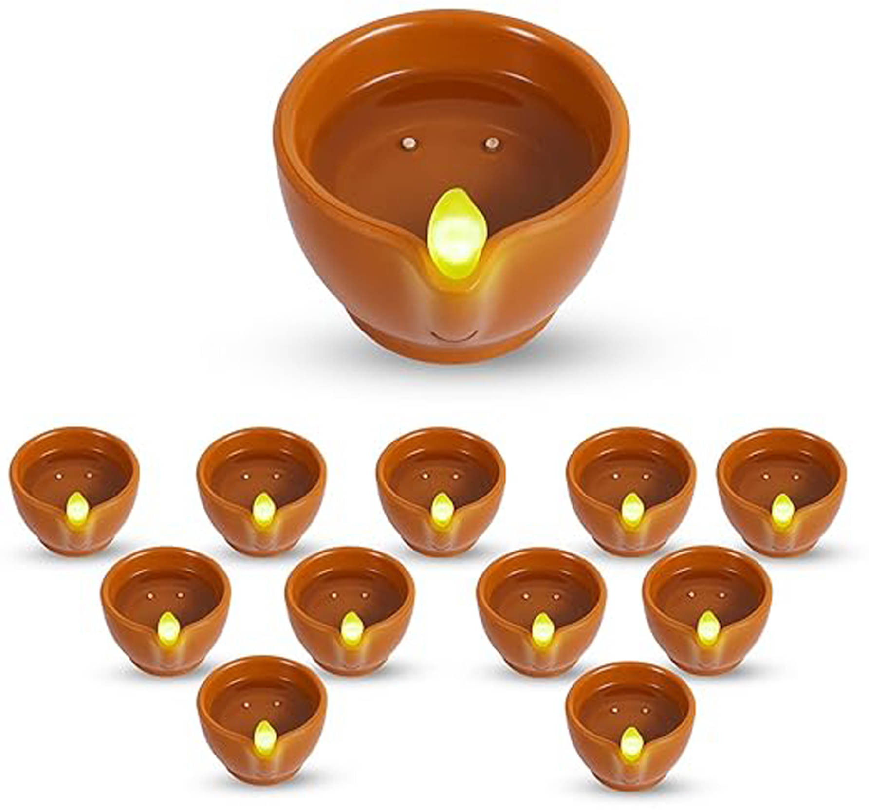     			Deals kart delhi Plastic Electric Diya - Pack of 12