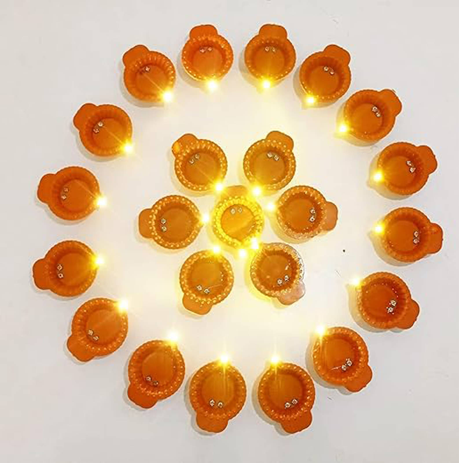     			Deals kart delhi Plastic Electric Diya - Pack of 24