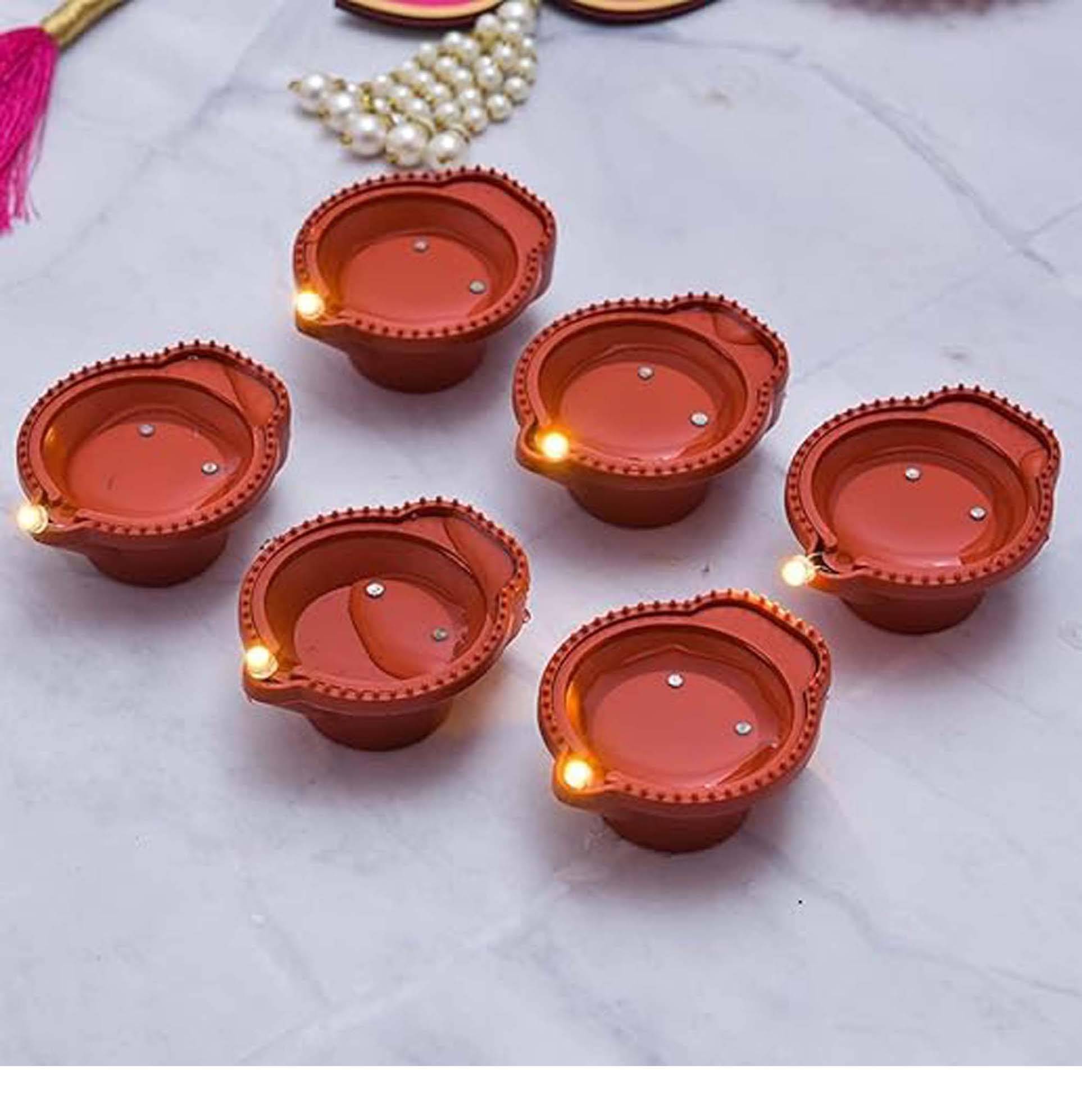     			Deals kart delhi Plastic Electric Diya - Pack of 6