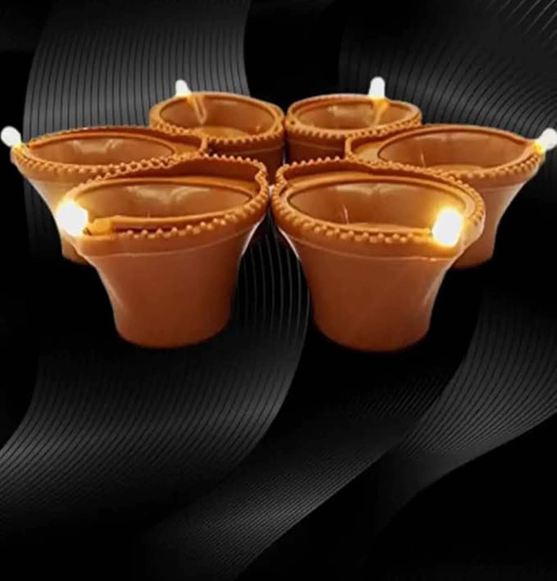     			Deals kart delhi Plastic Electric Diya - Pack of 6
