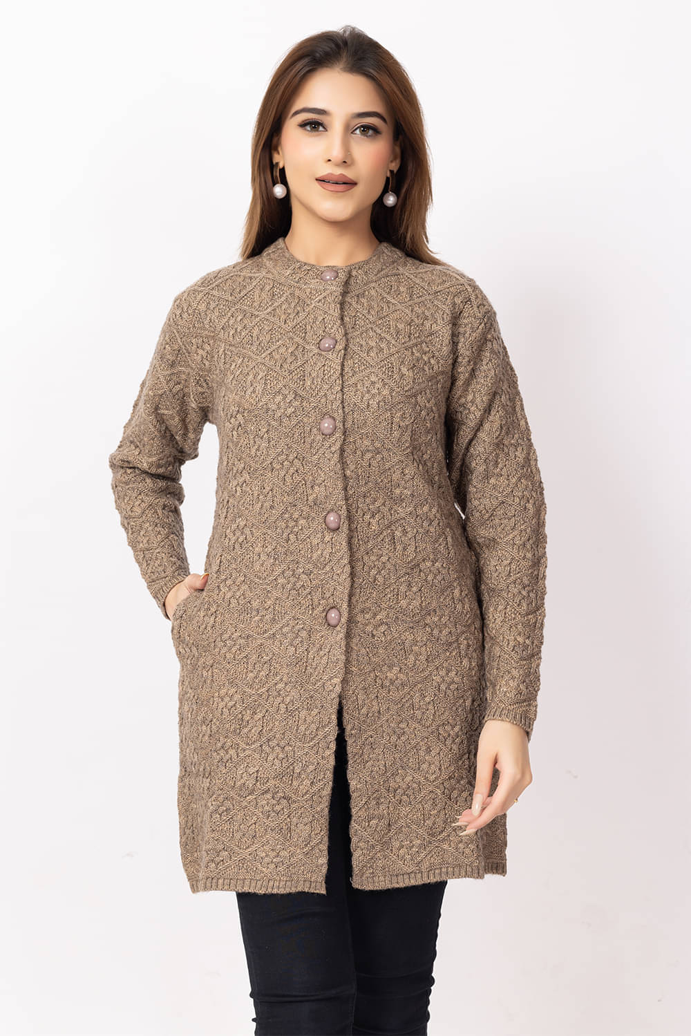     			Dodge Women Acro Wool Round Neck Sweater ( Purple )