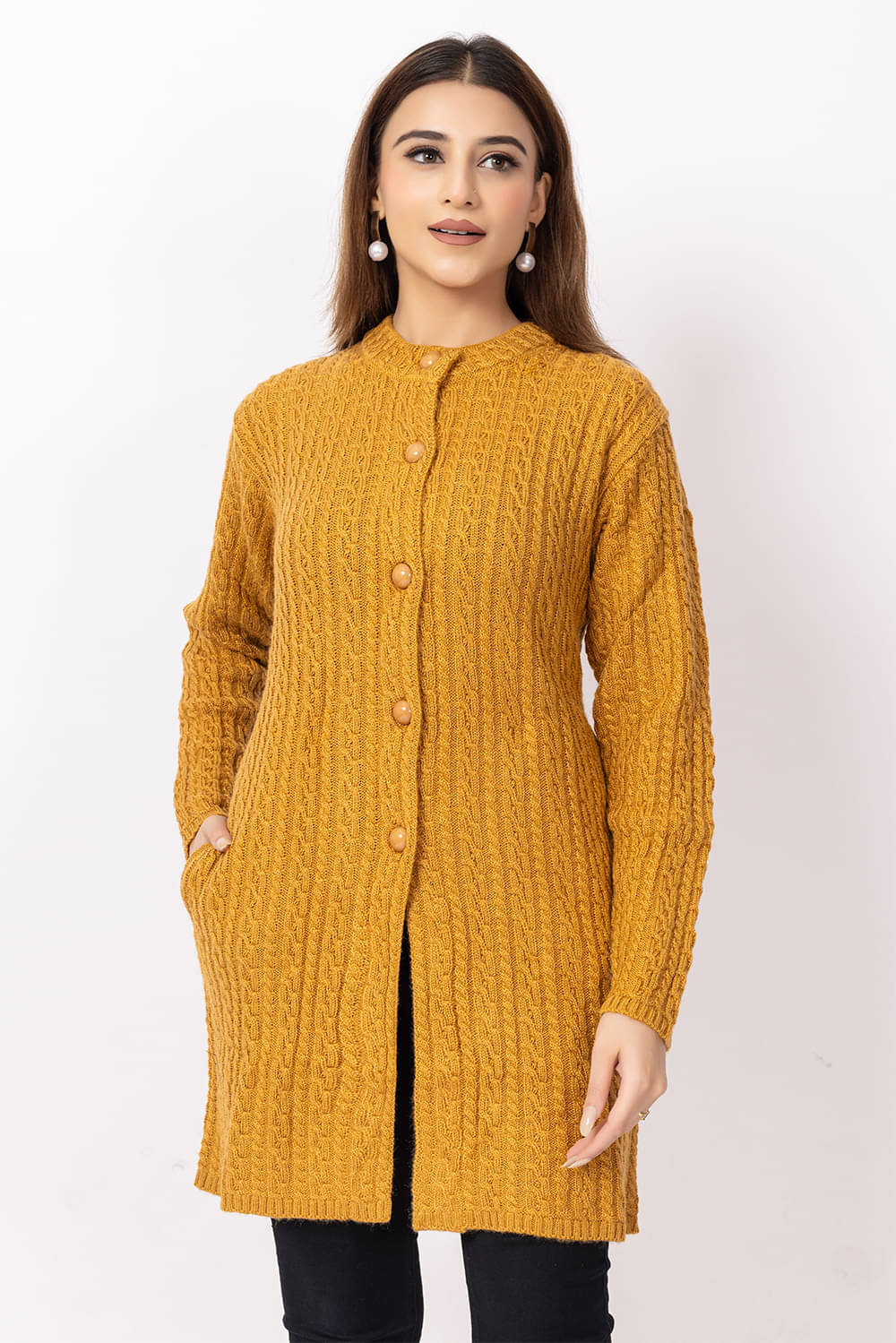     			Dodge Women Acro Wool Round Neck Sweater ( Brown )