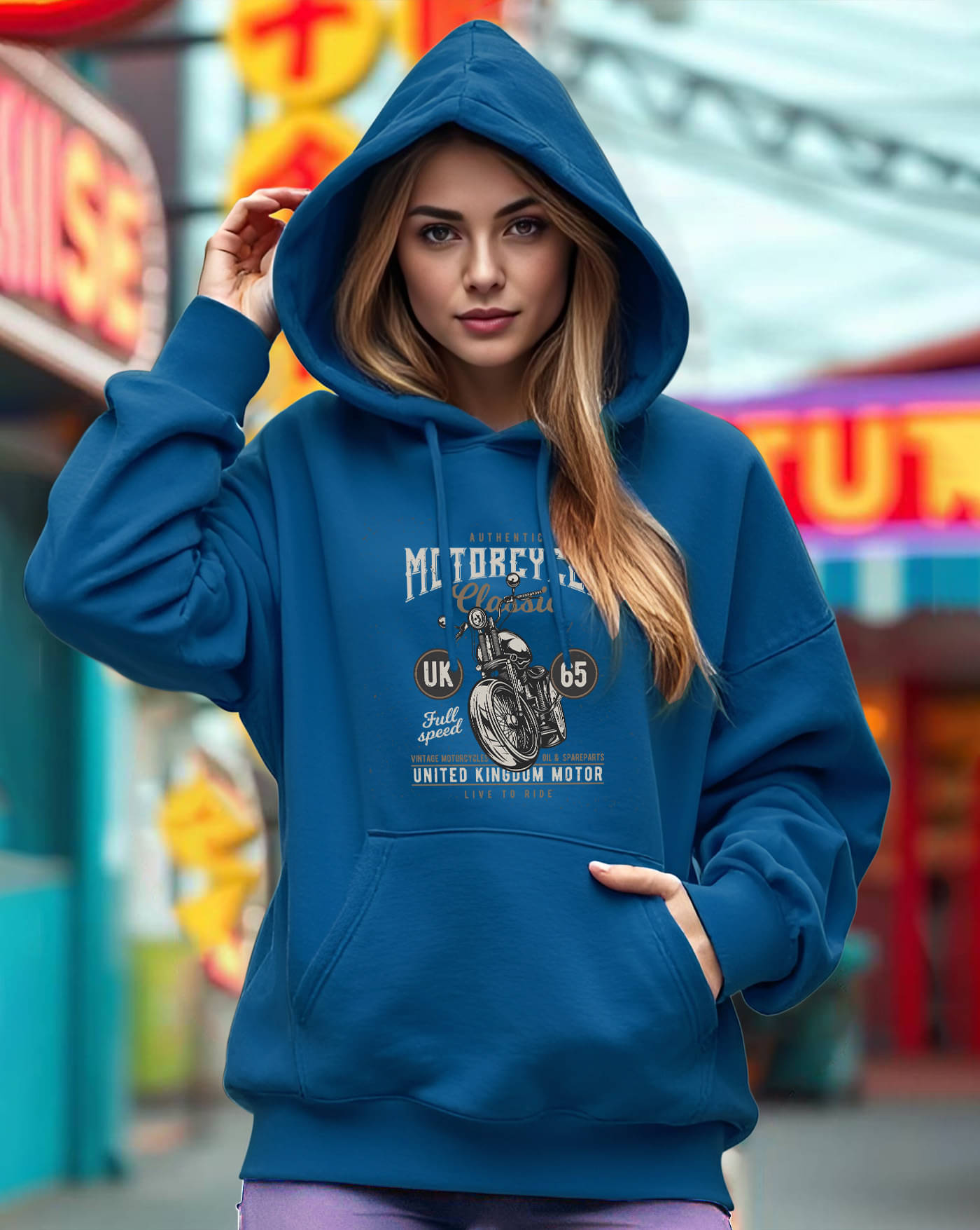     			ENITOR Women Fleece Hooded Sweatshirt For Light Winters ( Turquoise )