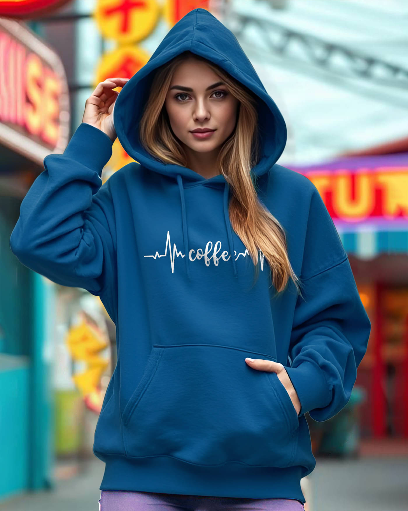     			ENITOR Women Fleece Hooded Sweatshirt For Light Winters ( Turquoise )