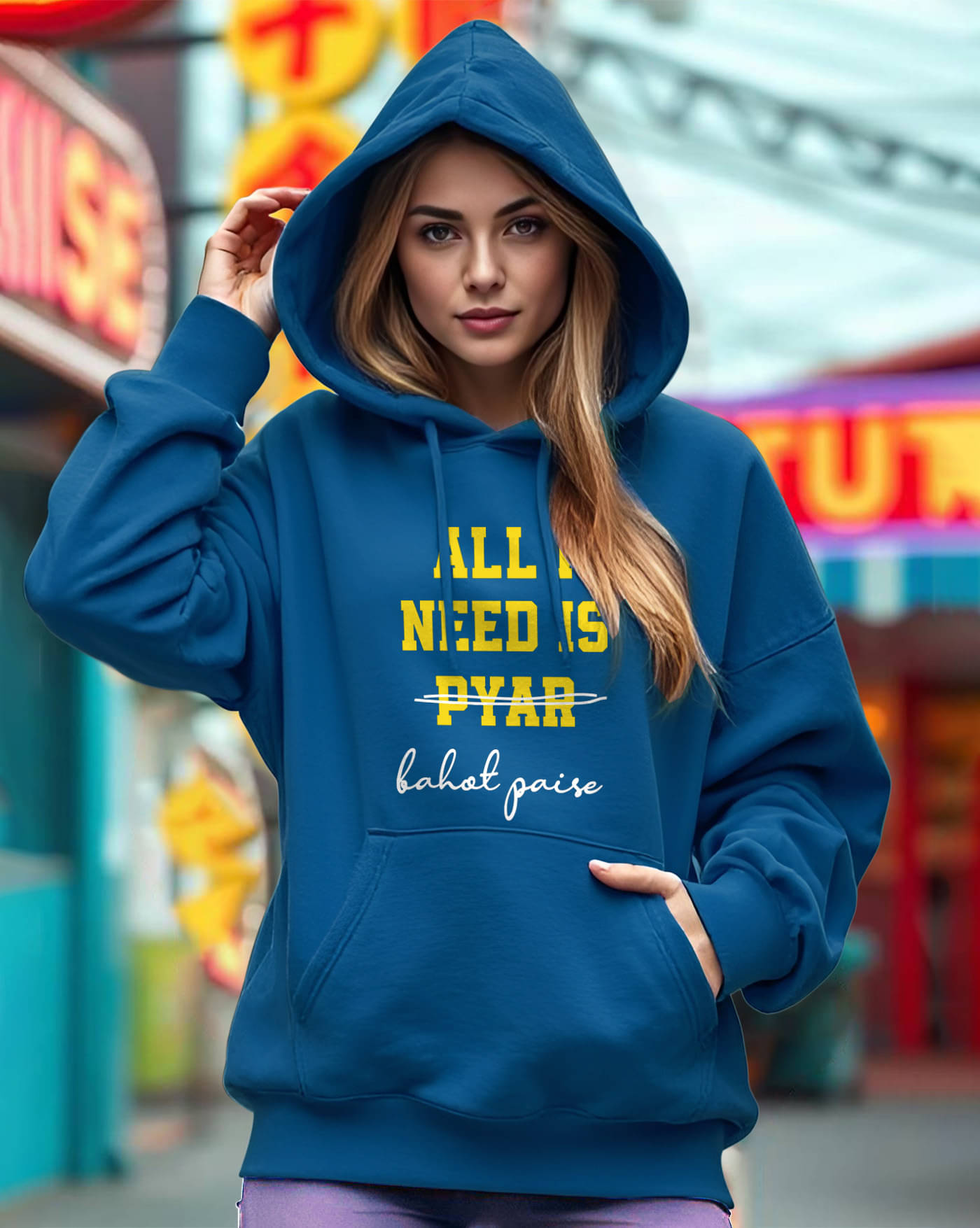     			ENITOR Women Fleece Hooded Sweatshirt For Light Winters ( Turquoise )