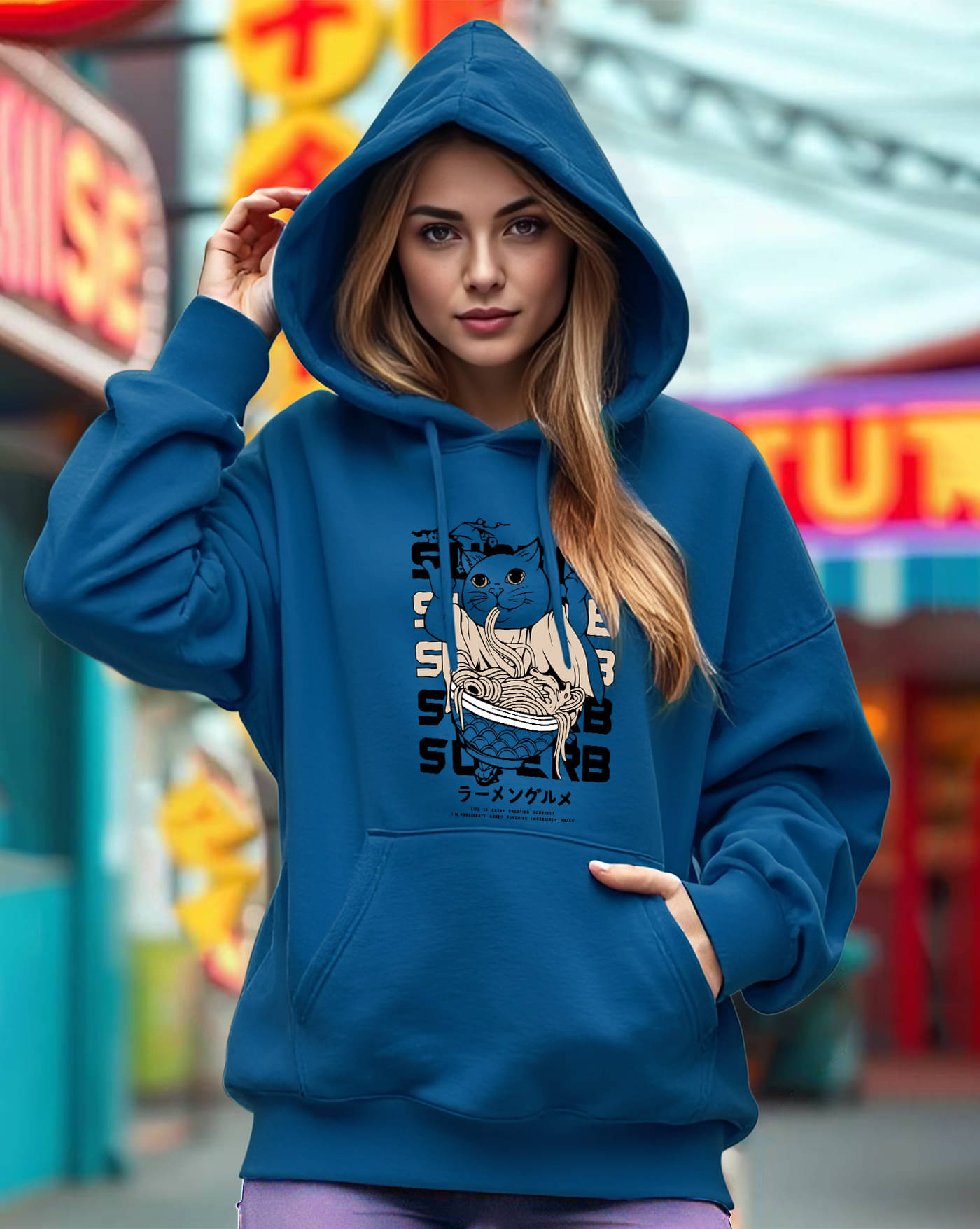     			ENITOR Women Fleece Hooded Sweatshirt For Light Winters ( Turquoise )