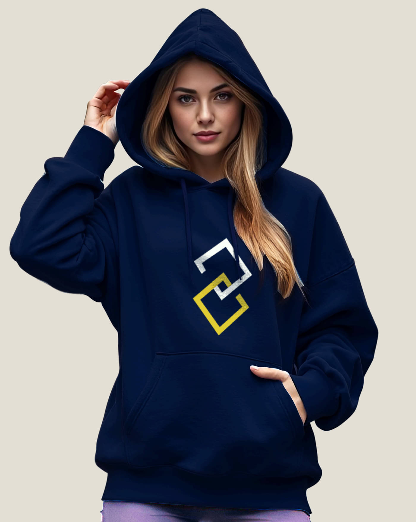     			ENITOR Women Fleece Hooded Sweatshirt For Light Winters ( Blue )