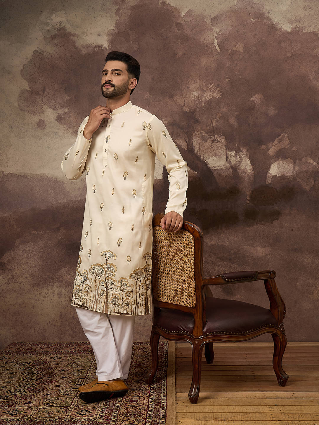 Ethnic Bay White Blended Men's Regular Kurta ( Pack of 1 ) Ethnic Bay White Blended Men's Regular Kurta ( Pack of 1 )