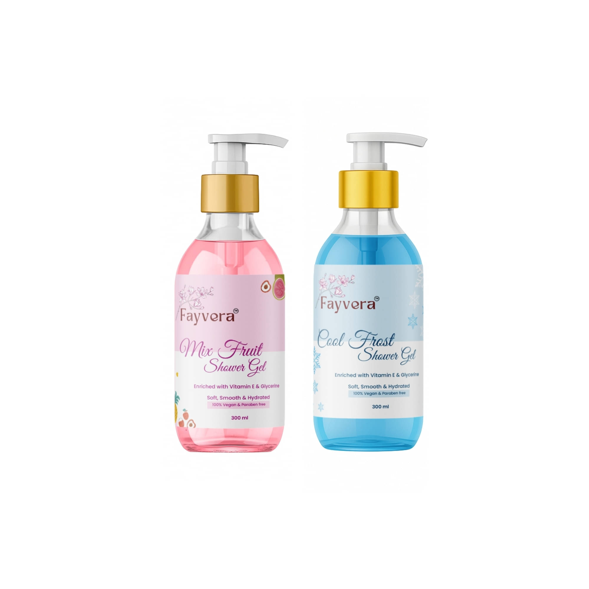     			FAYVERA Aloe Vera Beauty Floral Shower Gel Pack of 2