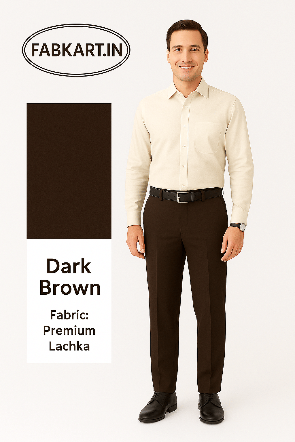 Fabkart Brown Polyester Men's Unstitched Pant Piece ( Pack of 1 ) Fabkart Brown Polyester Men's Unstitched Pant Piece ( Pack of 1 )
