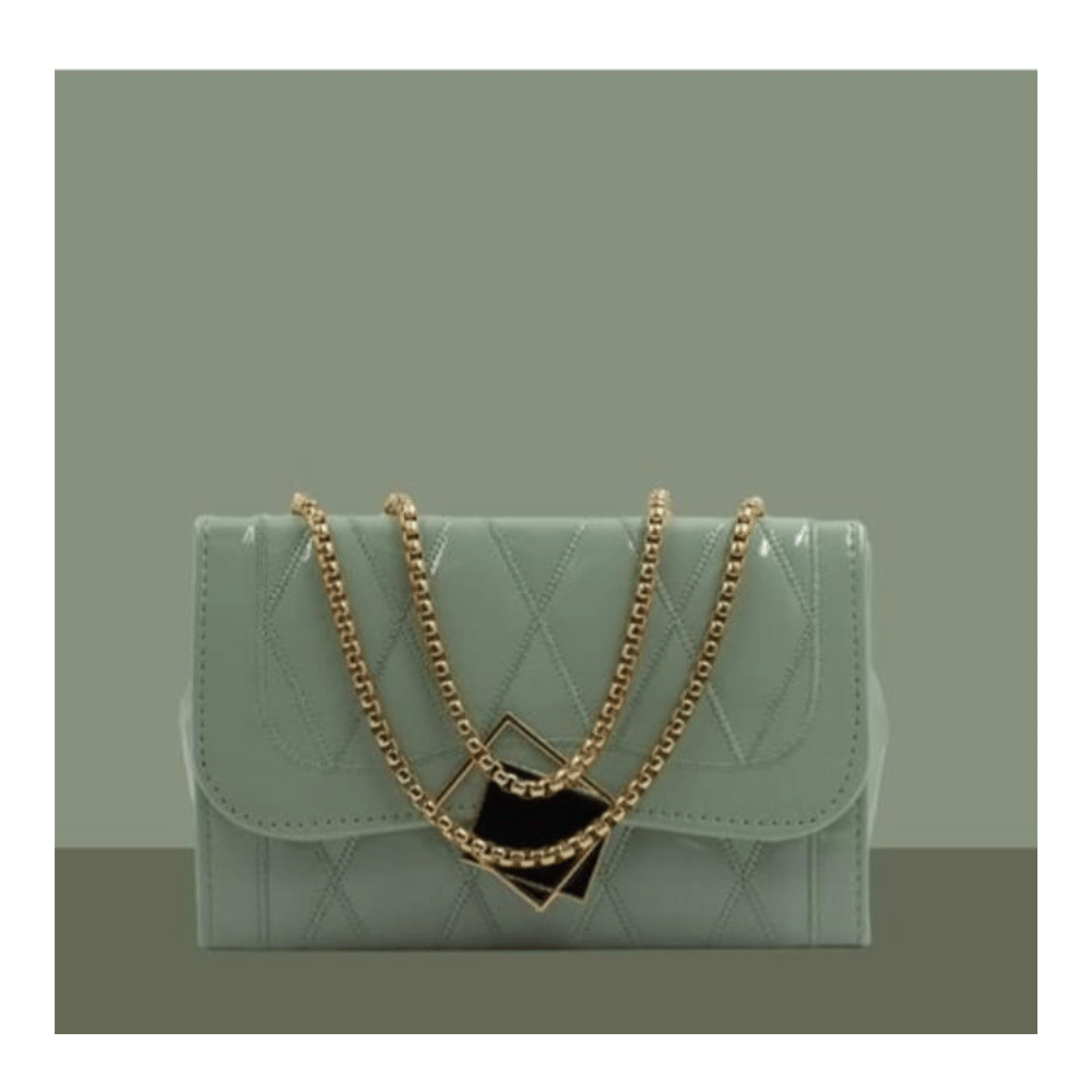    			GLOBALGOODS Sling Bag Faux Leather Set of 1 ( Green )