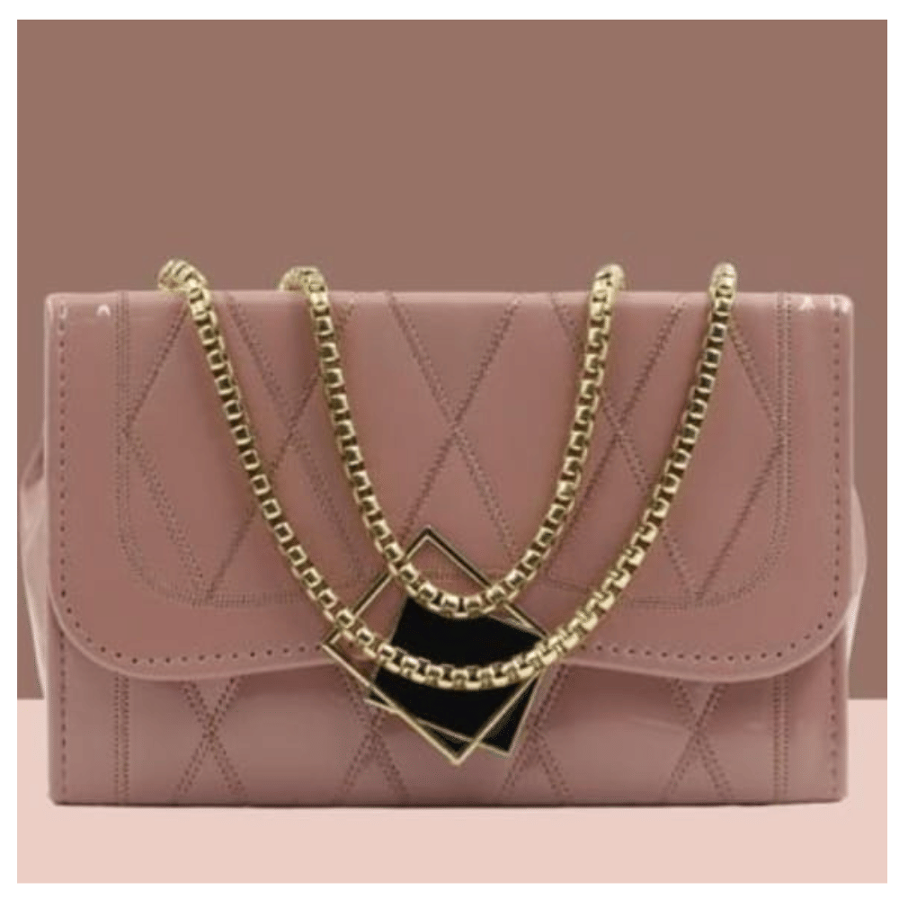     			GLOBALGOODS Sling Bag Faux Leather Set of 1 ( Pink )
