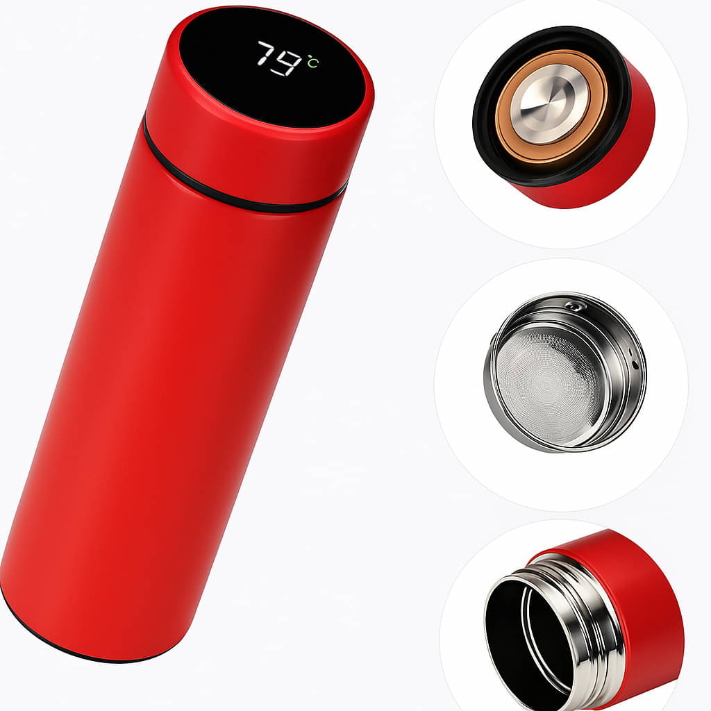     			Generic Water Bottle Red Steel Water Bottle 500 mL ( Set of 1 )