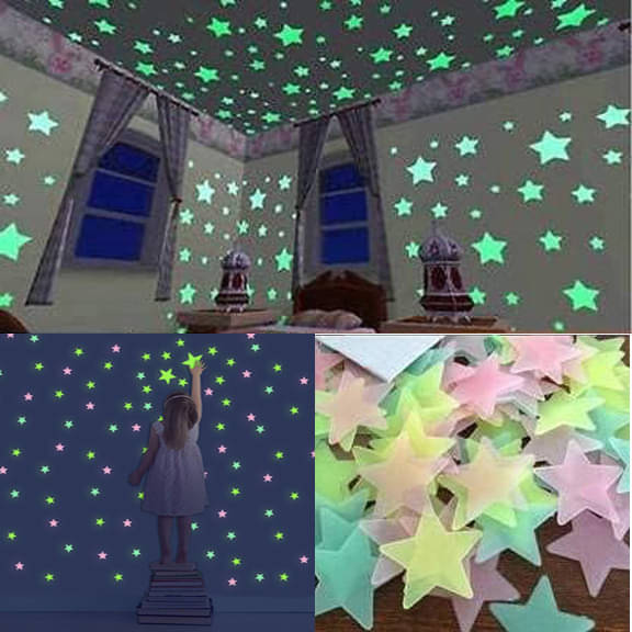Glowing Star Wall Sticker Multicolour Star Kids Room Wall Decoration Stickers Glow in the Dark Stars Sticker Room Ceiling and Wall Decals Stars (50 pcs)     			Glowing Star Wall Sticker Multicolour Star Kids Room Wall Decoration Stickers Glow in the Dark Stars Sticker Room Ceiling and Wall Decals Stars (50 pcs)
