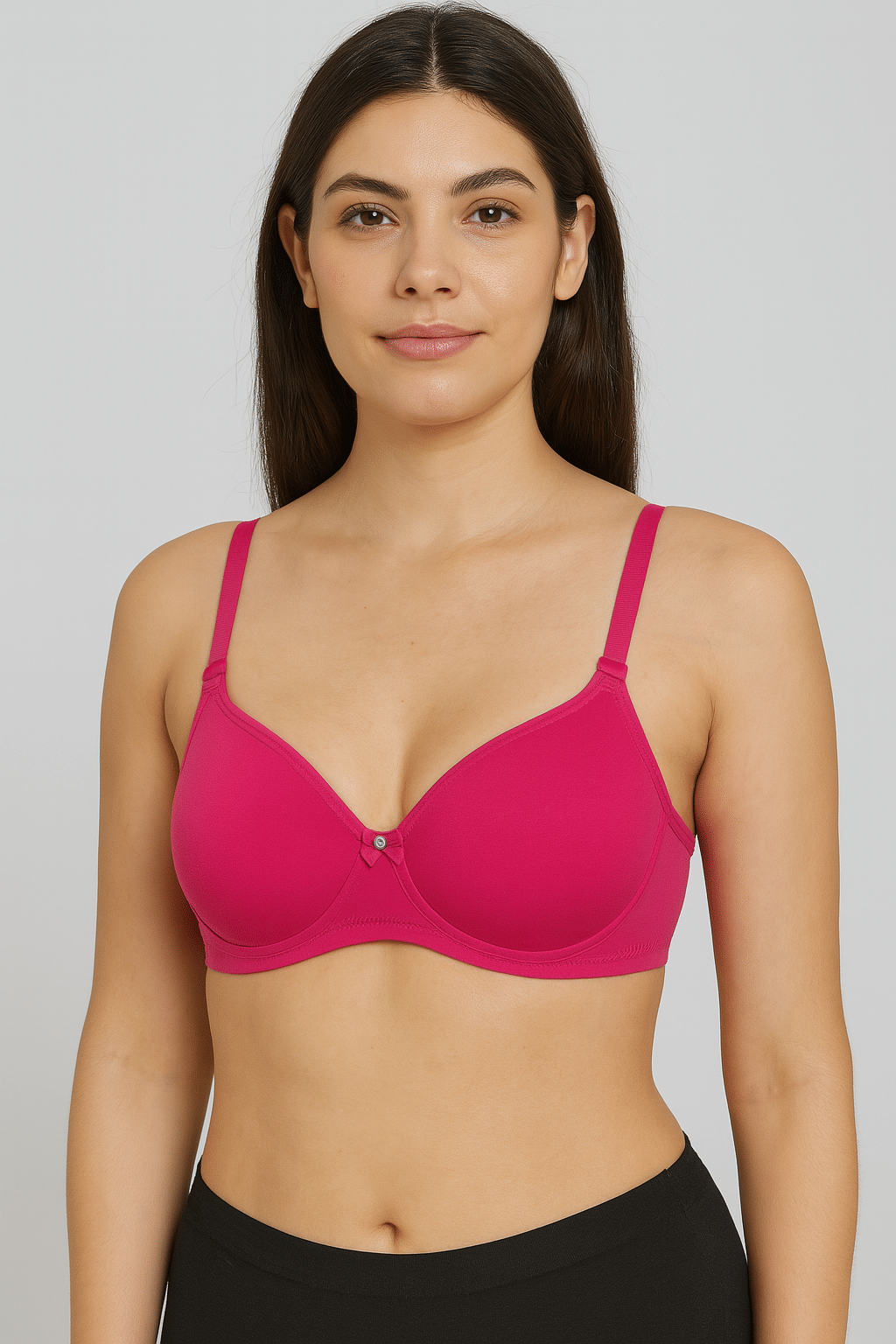 HERBLOURE Pack of 1 Cotton Blend Non Padded Push Up Bra For Women ( Pink )     			HERBLOURE Pack of 1 Cotton Blend Non Padded Push Up Bra For Women ( Pink )