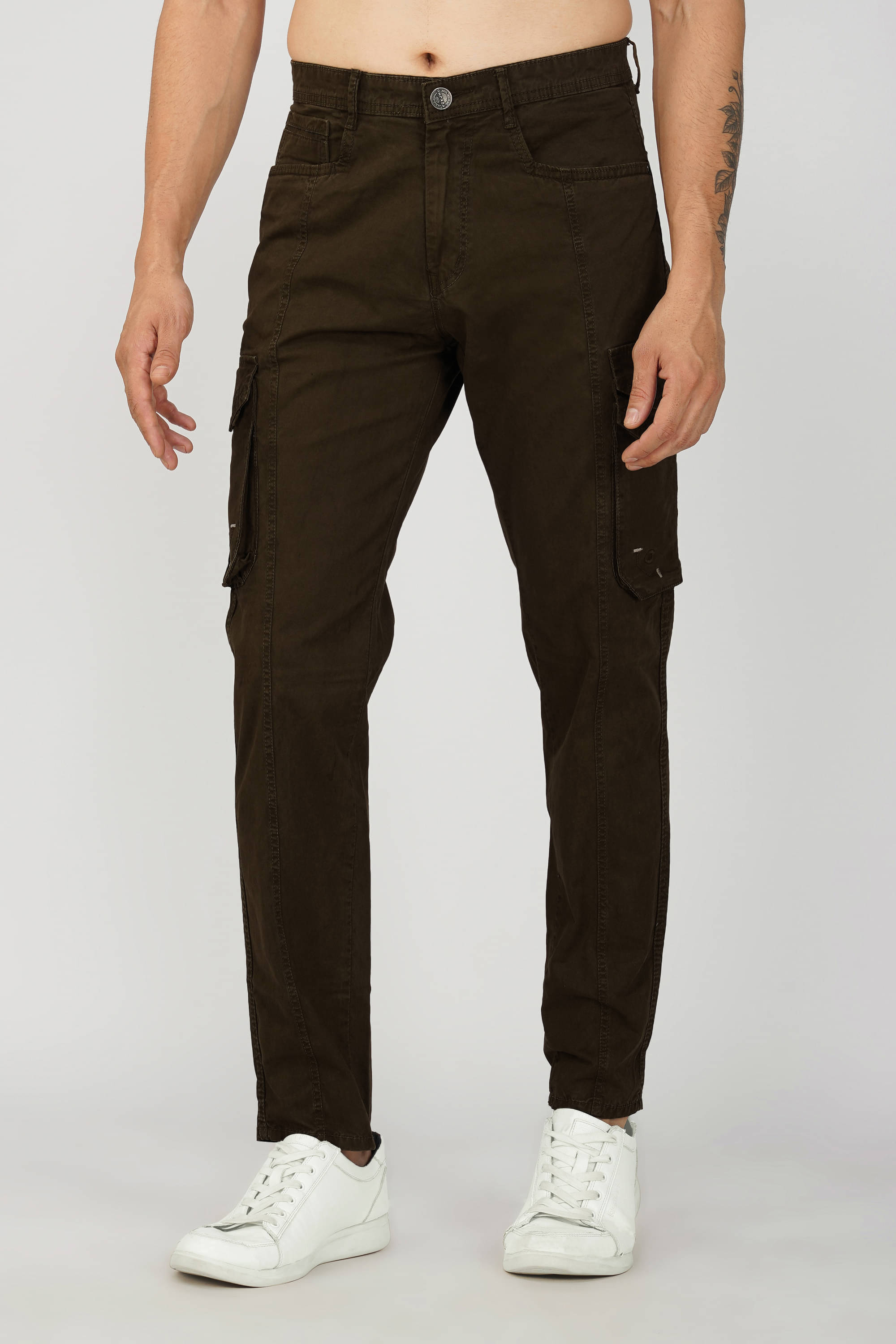     			HYMEN LEGIONS Regular Men's Cargos - Dark Brown ( Pack of 1 )