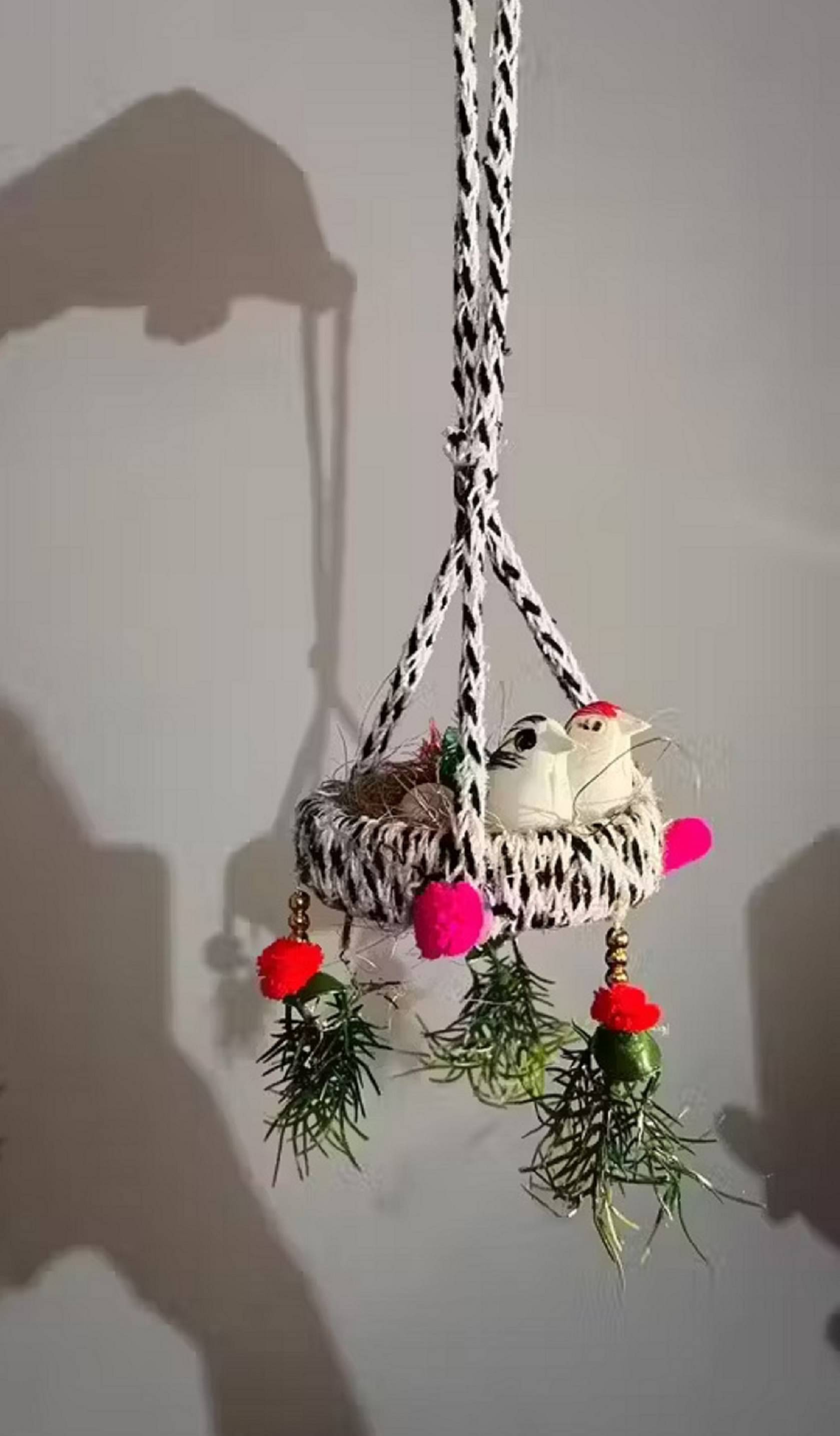     			Hanging Birds nest for car and home decor Decorative