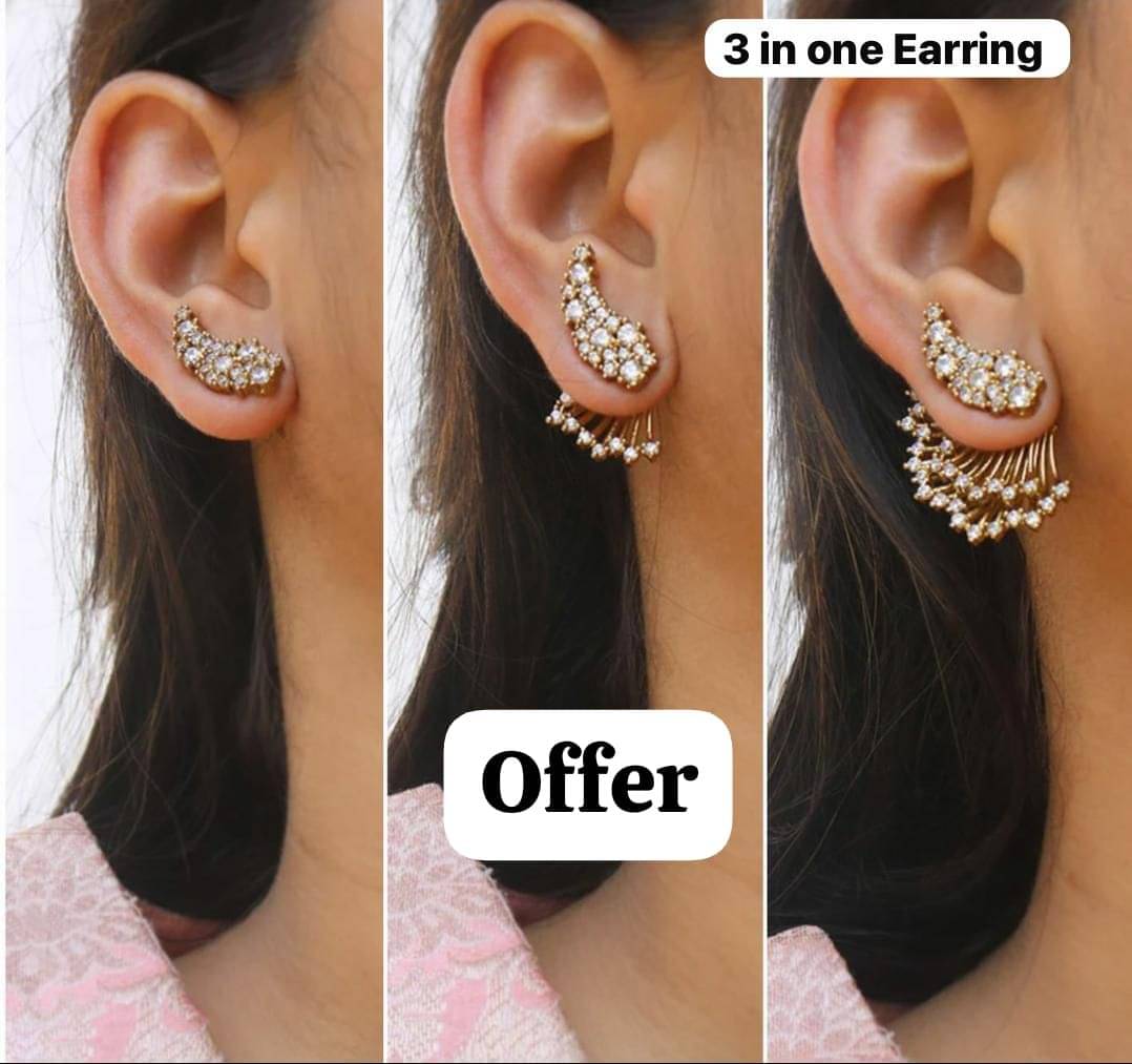     			KC JEWELS Golden Stud Earrings ( Pack of 1 )