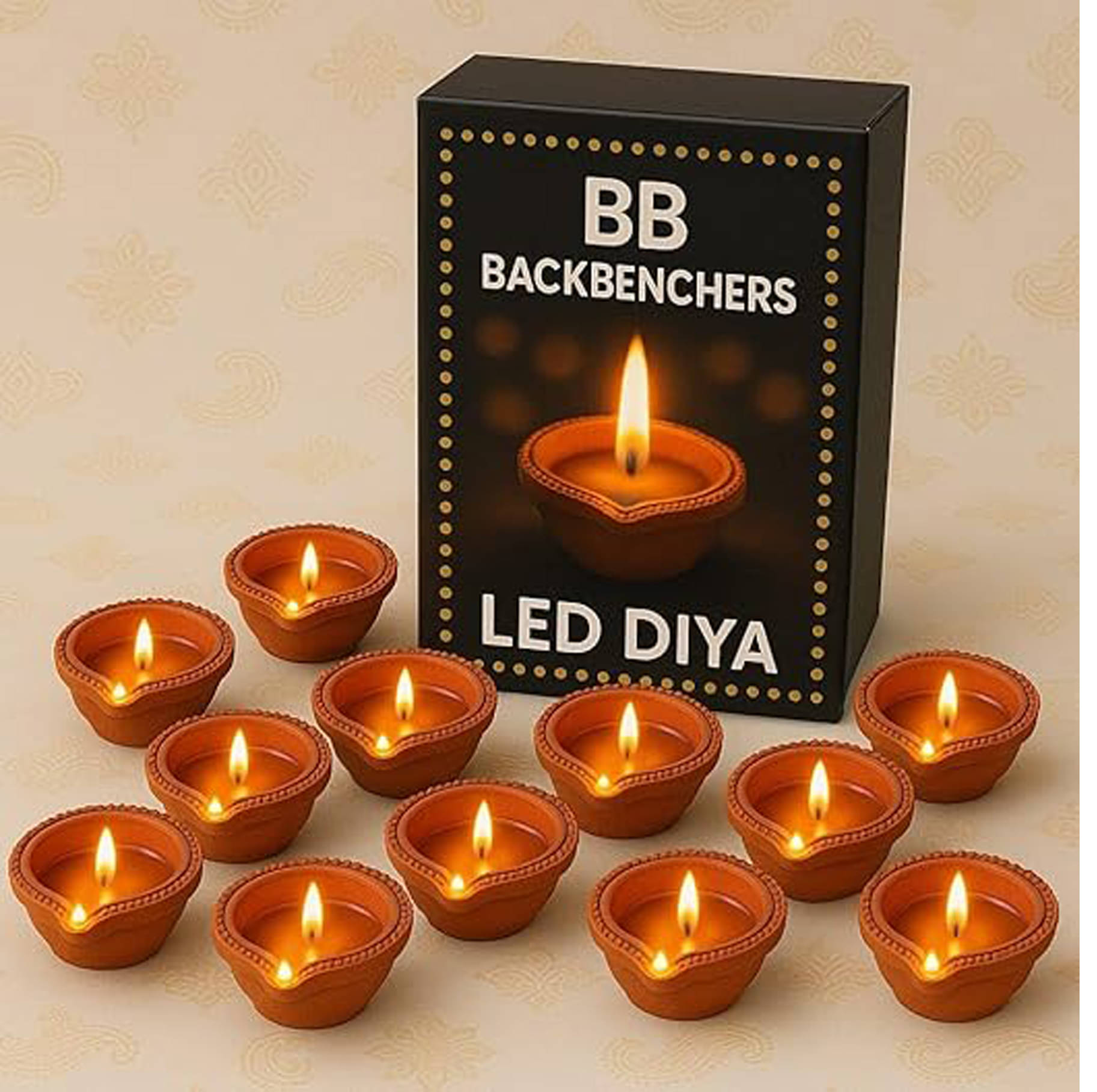     			Kapoor trading Plastic Diwali Diya - Pack of 12