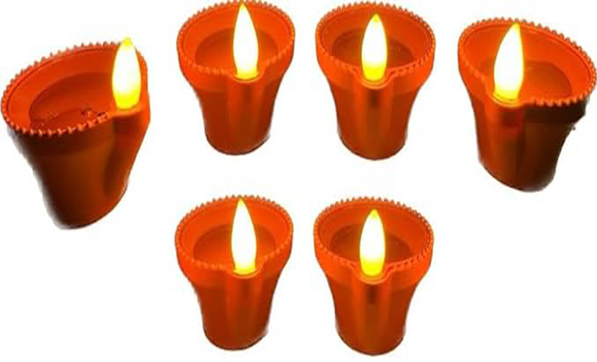 Kapoor trading Plastic Diwali Diya - Pack of 6     			Kapoor trading Plastic Diwali Diya - Pack of 6