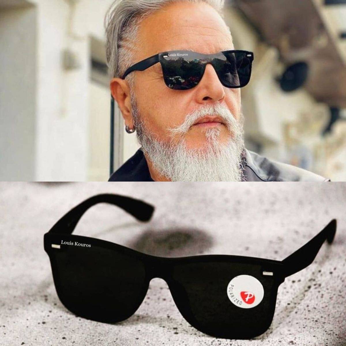     			LOUIS KOUROS Black Square Sunglasses ( Pack of 1 )