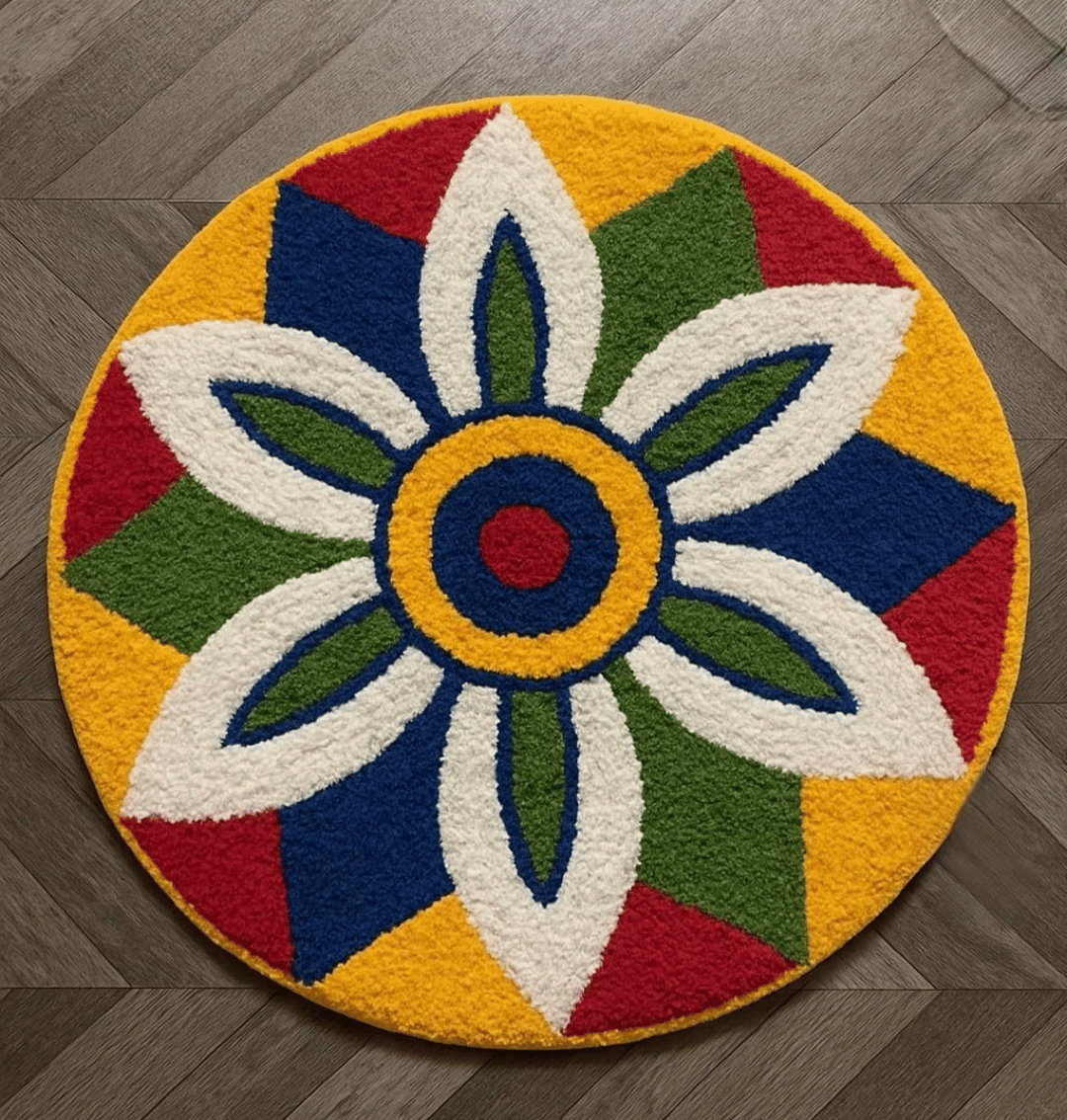 MBTEXTILE 01 Set of 1 Regular Cotton Door Mat ( 60 X 60 cm ) Multi MBTEXTILE 01 Set of 1 Regular Cotton Door Mat ( 60 X 60 cm ) Multi
