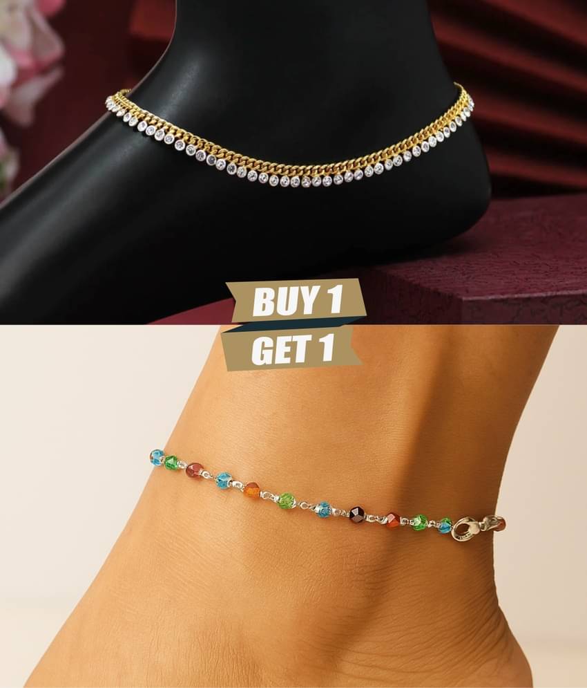 MGSV Gold Anklets ( Pack of 4 ) MGSV Gold Anklets ( Pack of 4 )