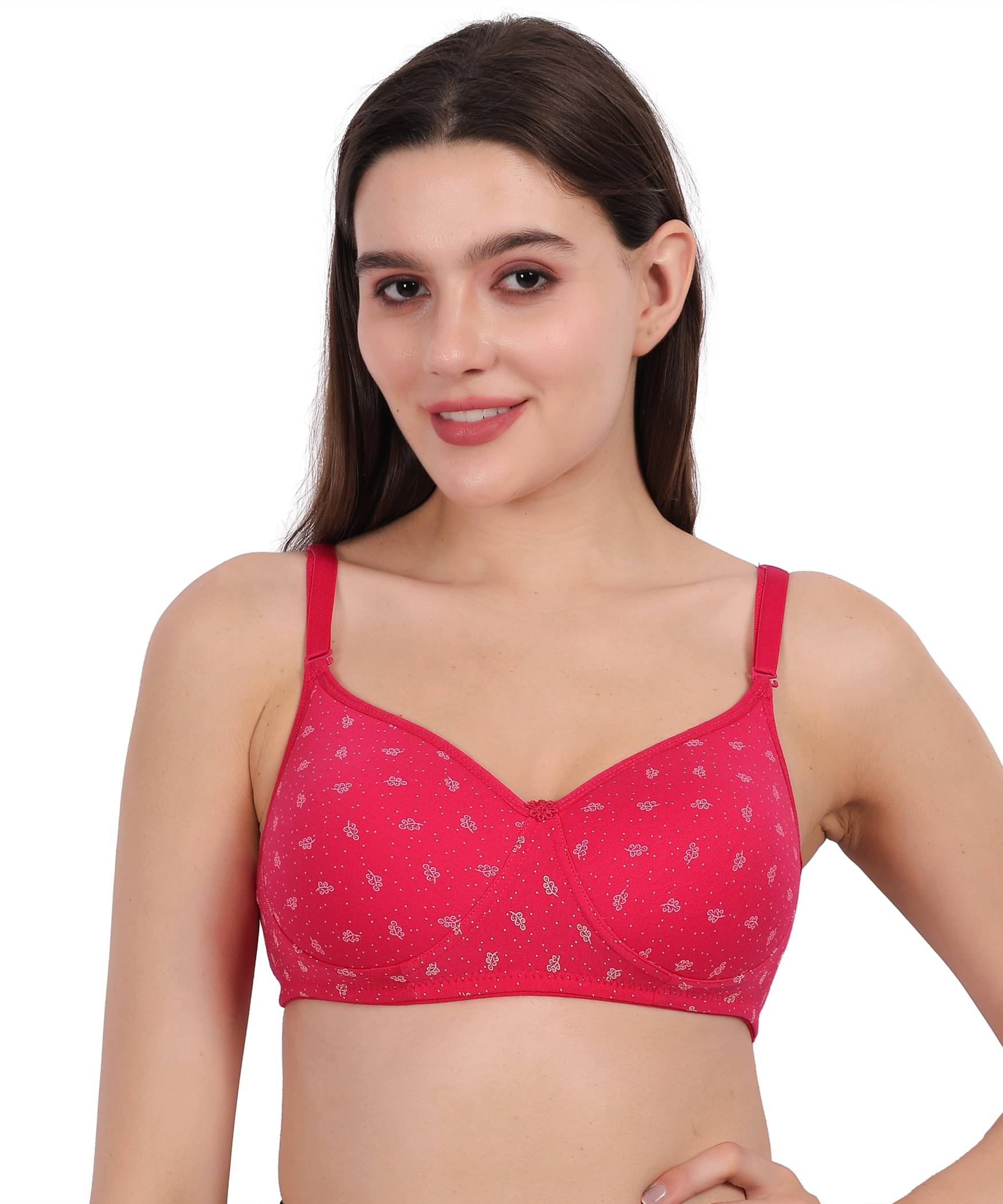     			Maithil Store Pack of 1 Cotton Blend Heavily Padded Everyday Bra For Women ( Red )