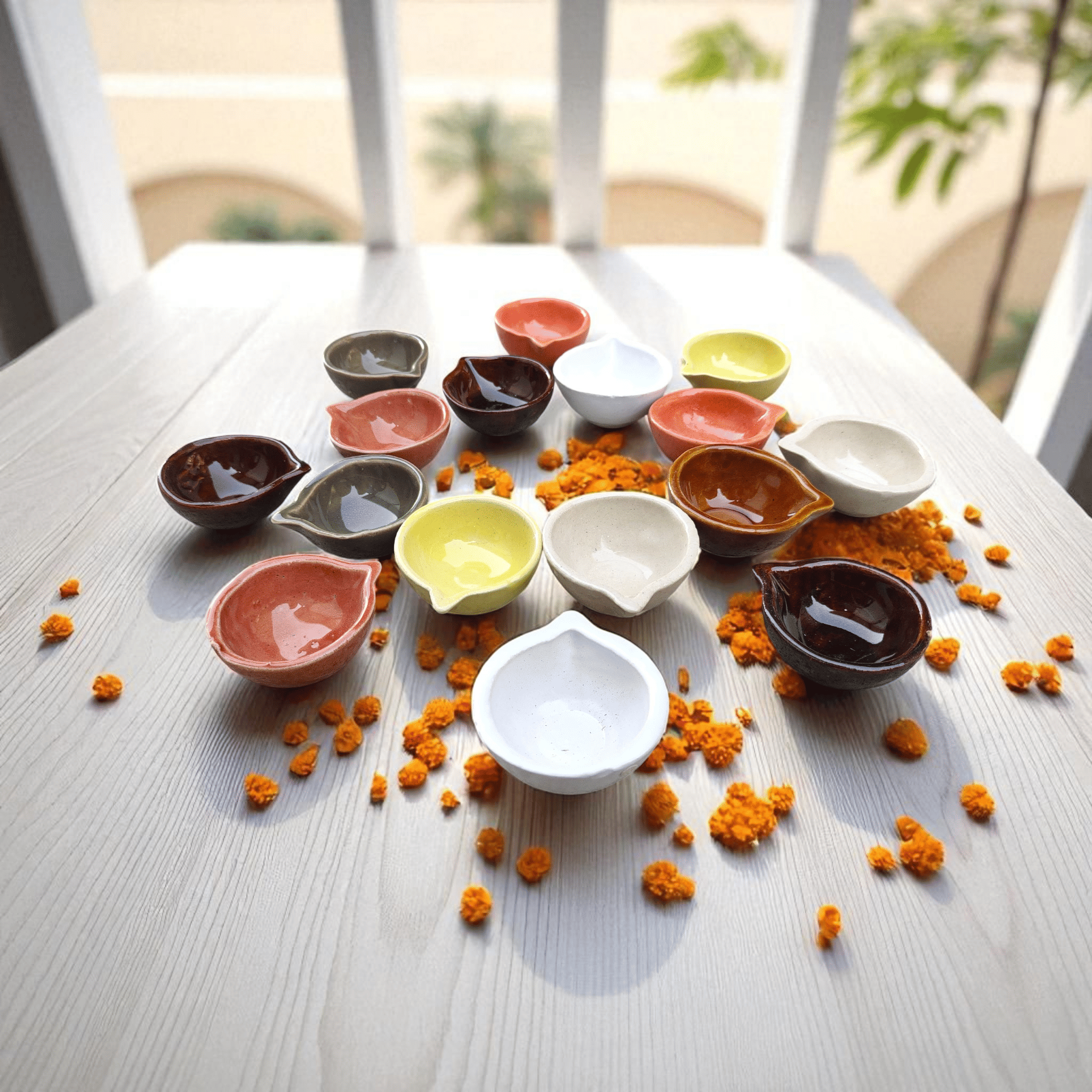     			Malaikah Ceramic Diwali Diya - Pack of 24